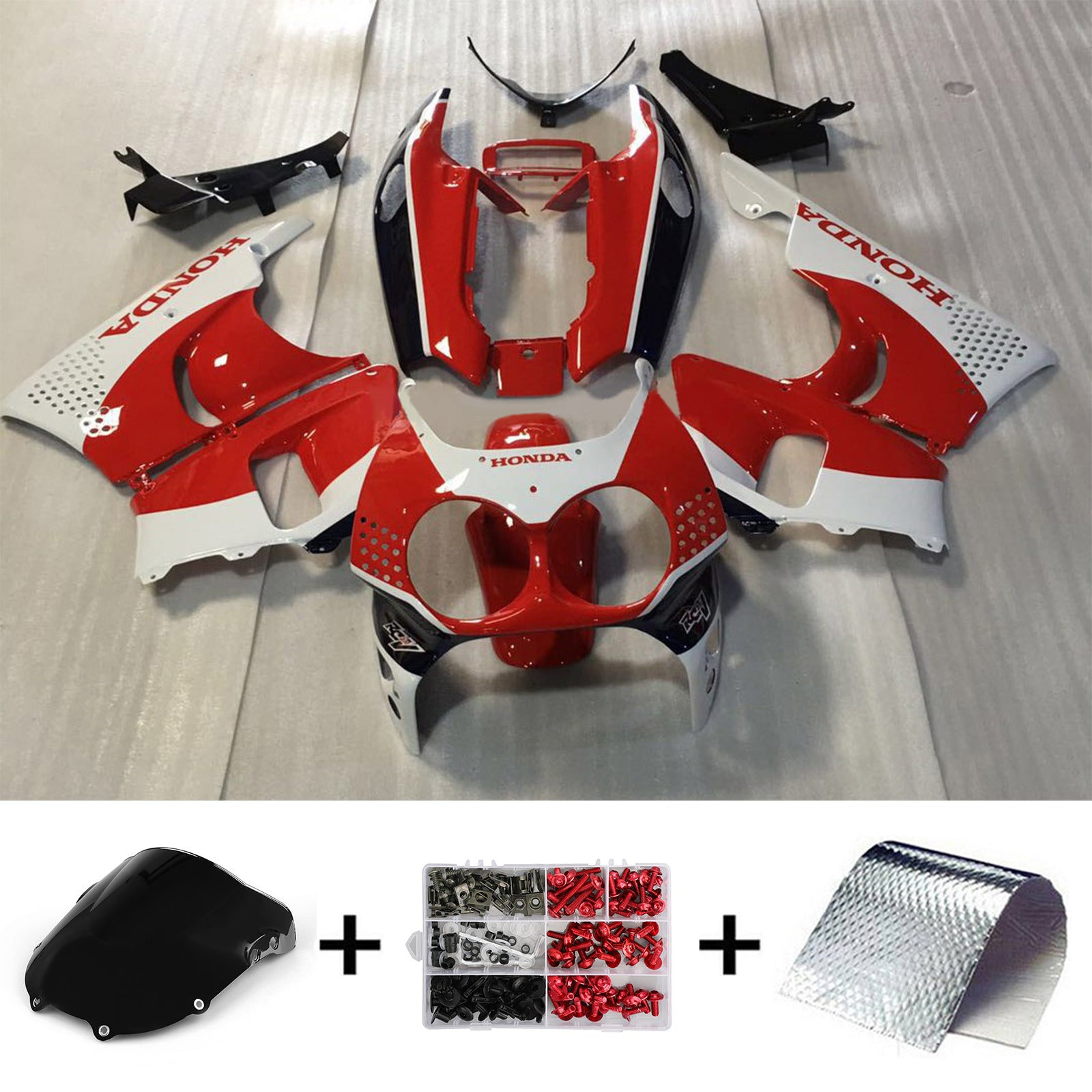 1992-1993 Honda CBR900RR 893 Kit carenatura iniezione carrozzeria in plastica ABS