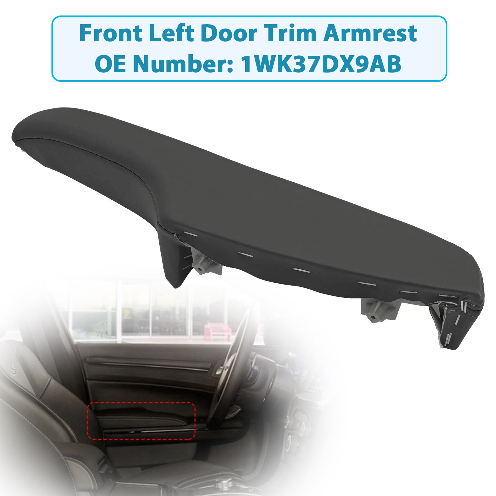 Leva vhodna vrata za roke za Chrysler 300 Dodge Charger 2011-2023 1WK37DX9AB