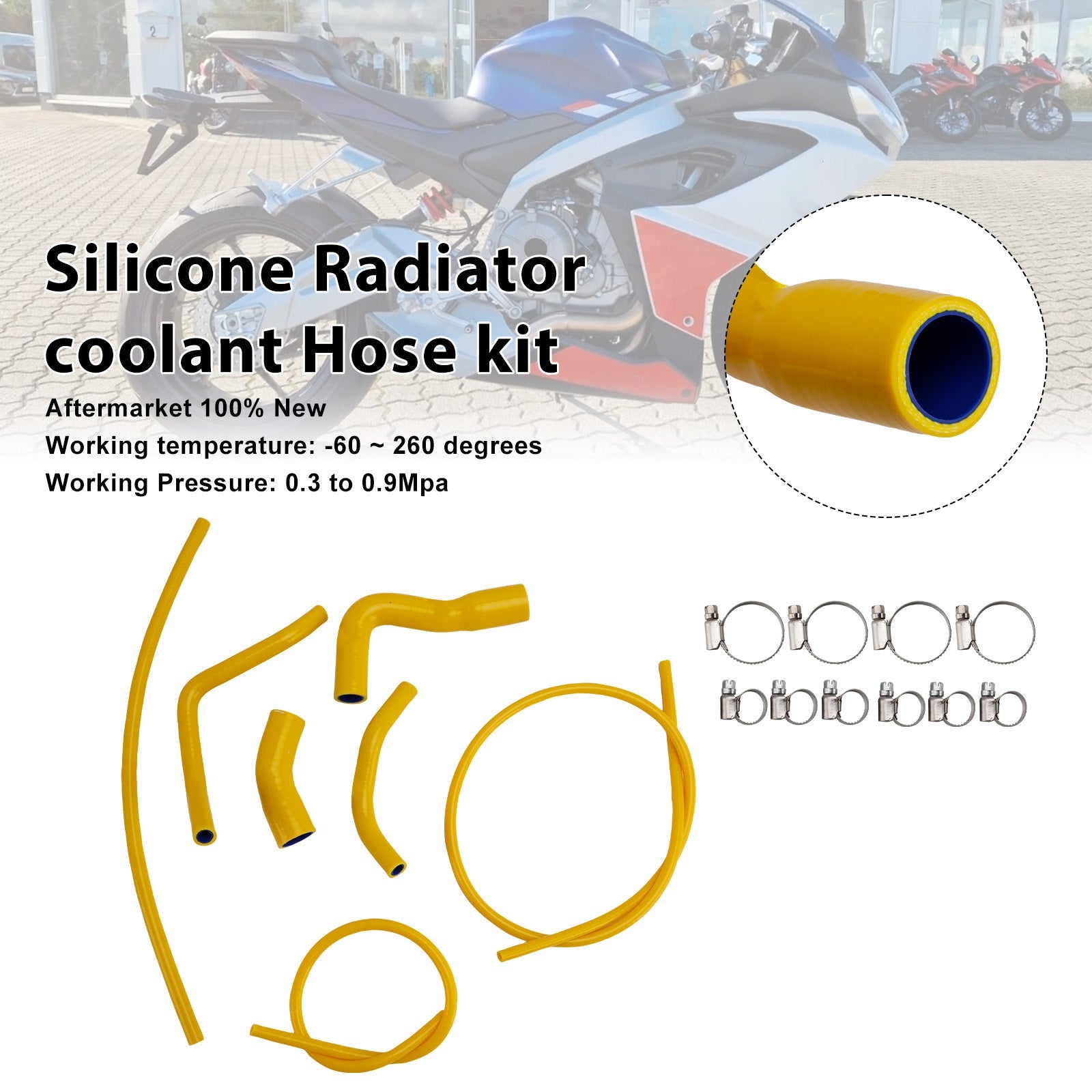 Durite de refroidissement en silicone pour radiateur Aprilia RS 660 (2021-2025)