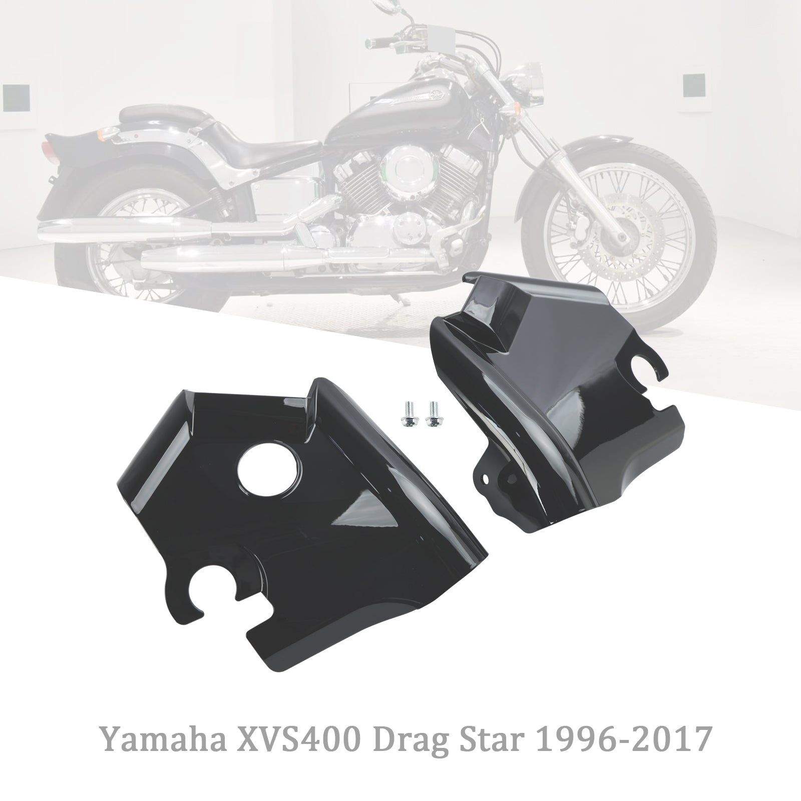 1997-2003 Yamaha XVS650 Drag Star V-Star 650 Custom Classic Yamaha XVS400 Drag Star Cubierta del cuello del marco de la horquilla