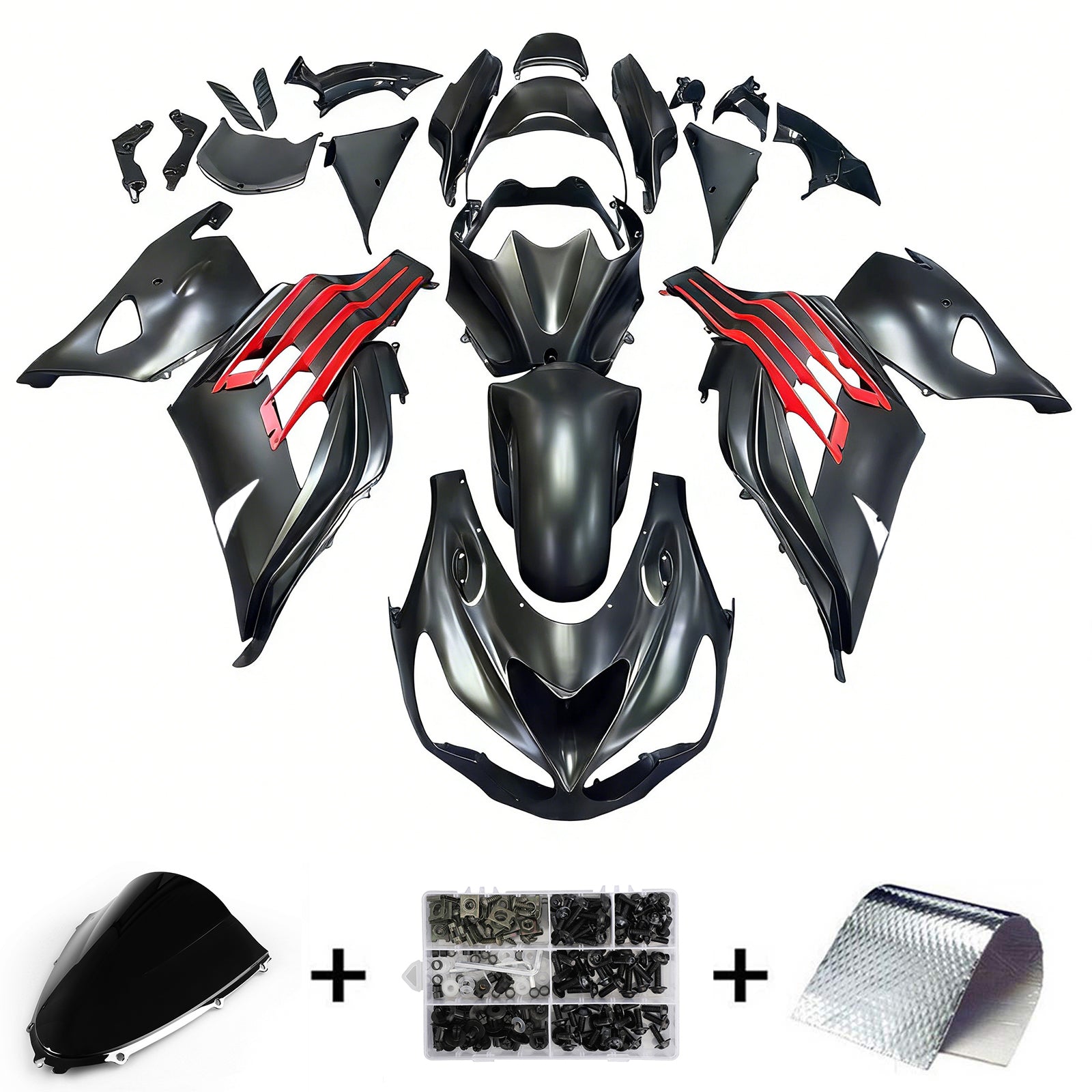 Kit de carénage par injection, carrosserie adaptée à la Kawasaki ZX14R ZZR1400 2012-2026
