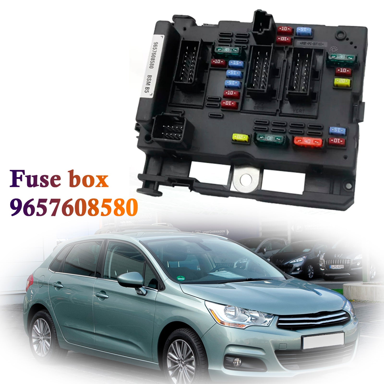 2002-2010 Citroen C3 1.1 8V 1.4 16V 1.4 8V 1.4 HDI 1.6 16V 1.6 Módulo de caja de fusibles BSM HDI 9657608580