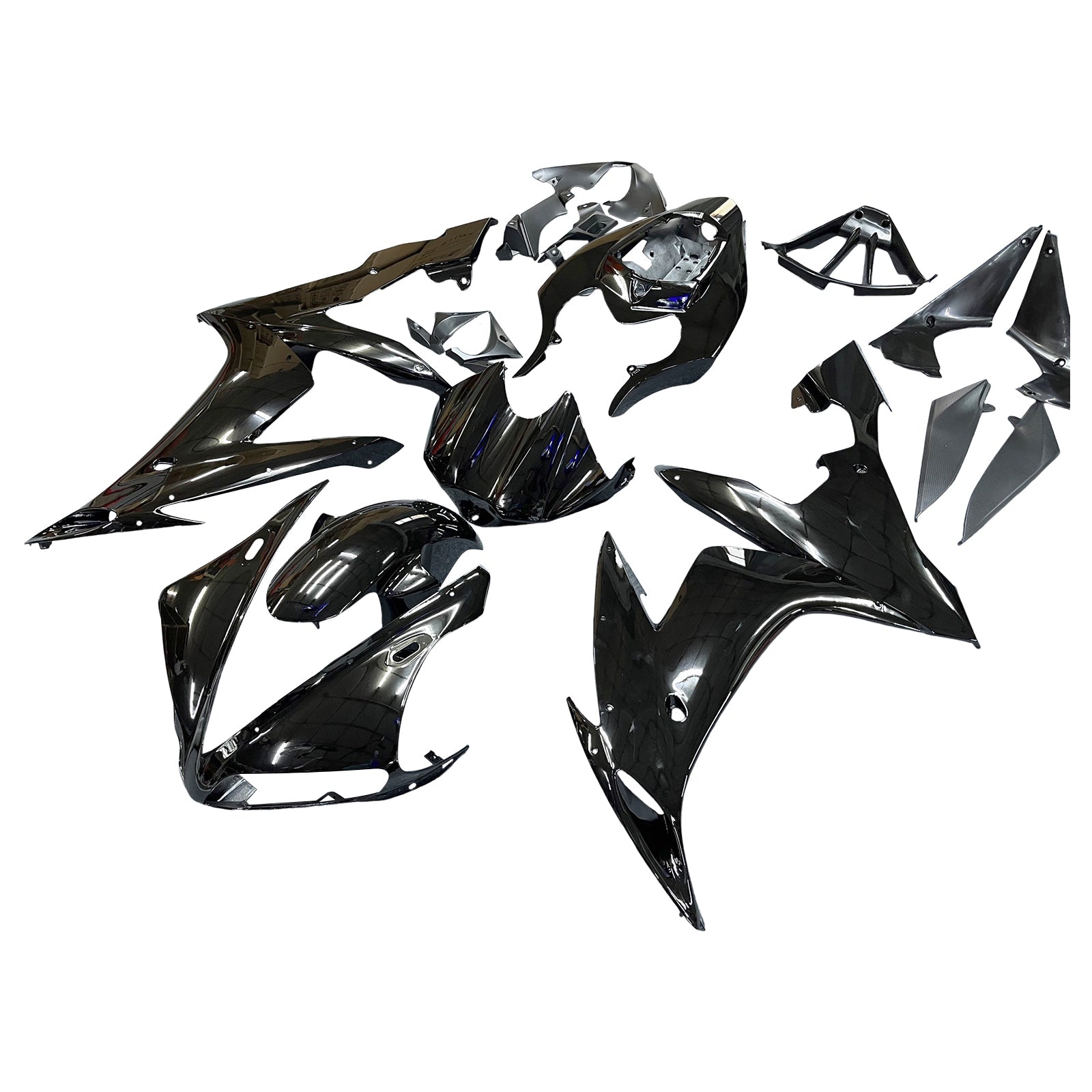 Kit de carénage en plastique ABS noir brillant pour Yamaha YZF R1 2004-2006