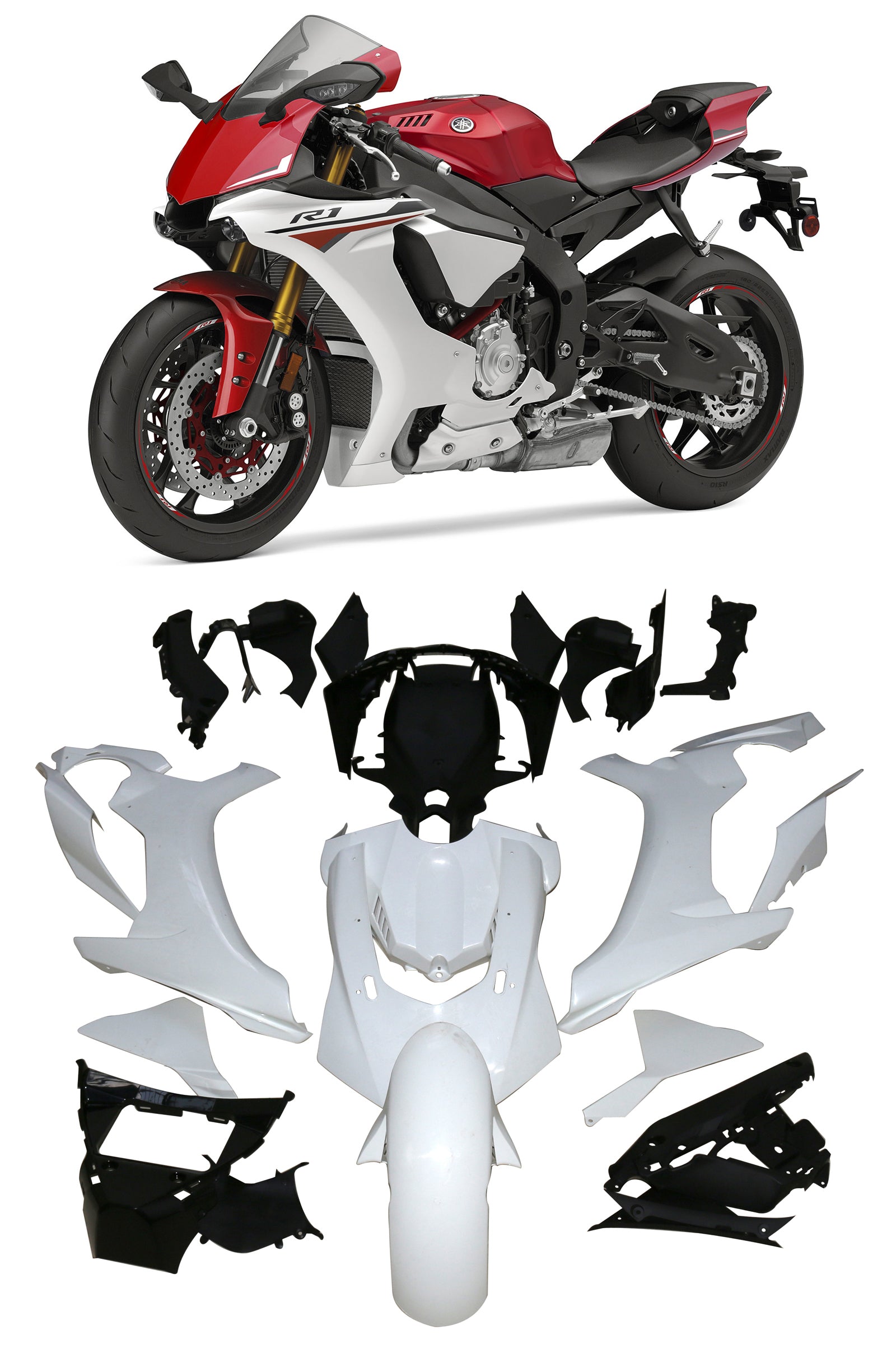 2015-2019 Yamaha yzf 1000 R1 Kit telecamera iniezione corpo in plastica ABS