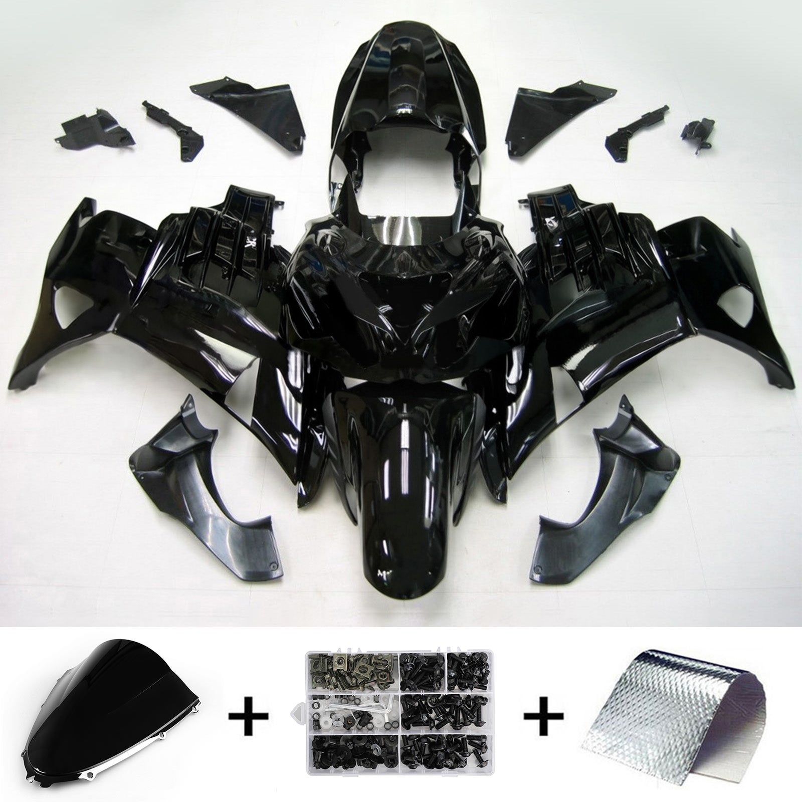 Kit de carénage par injection, carrosserie adaptée à la Kawasaki ZX14R ZZR1400 2012-2026