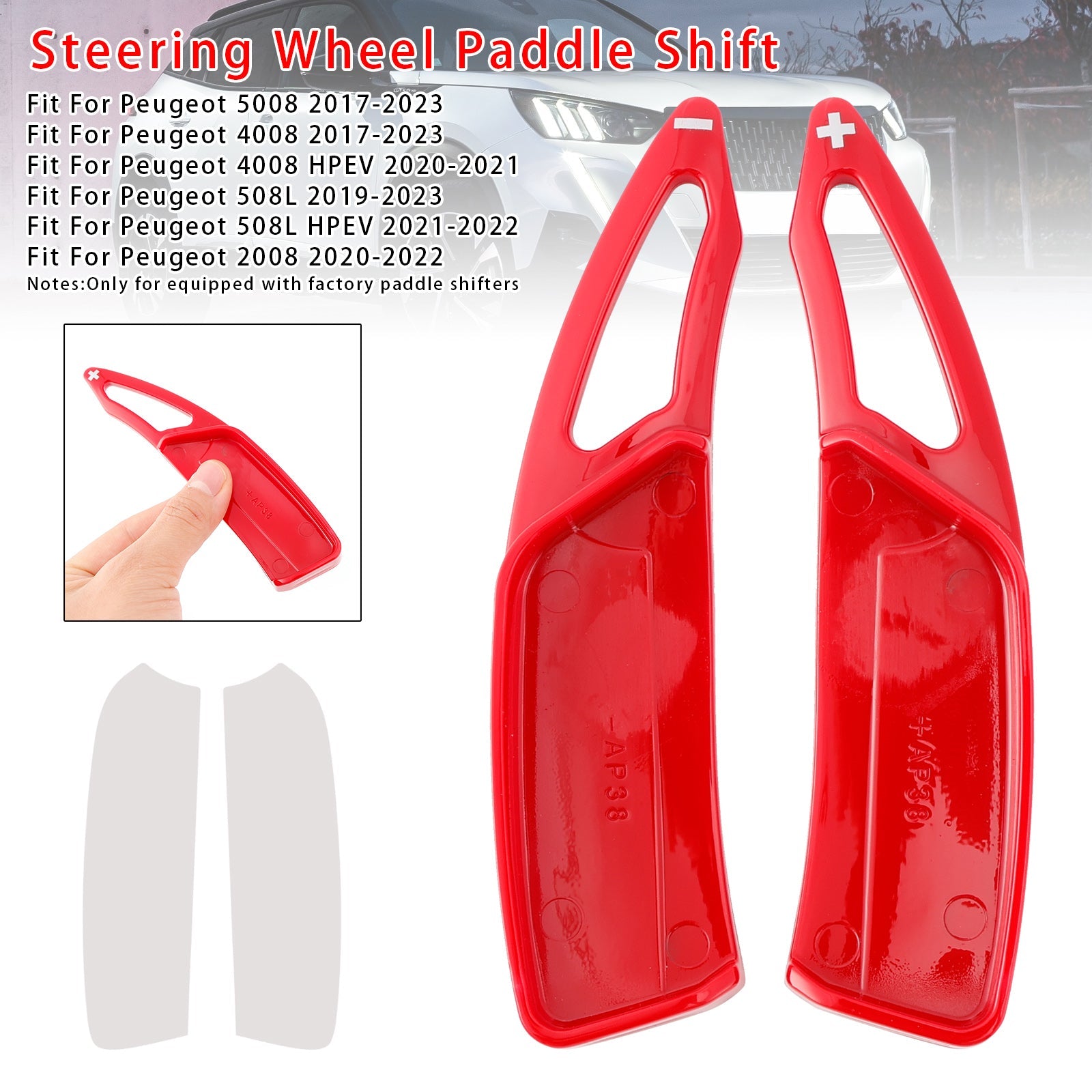 Extensión de paletas de cambio de velocidad de conducción para Peugeot 2017-2023