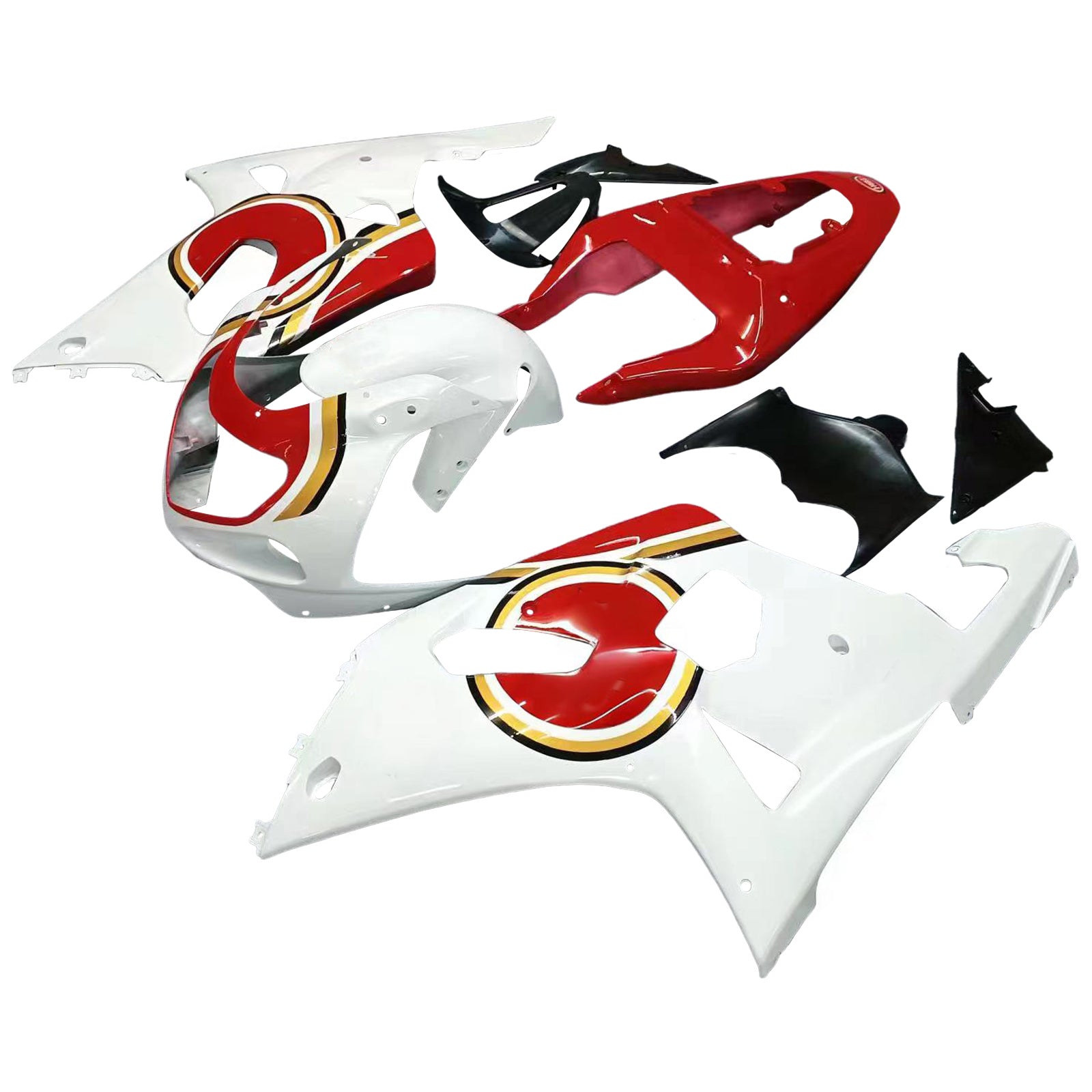 Kit de carénage par injection, carrosserie en plastique ABS, compatible avec Suzuki GSXR600 2001-2003