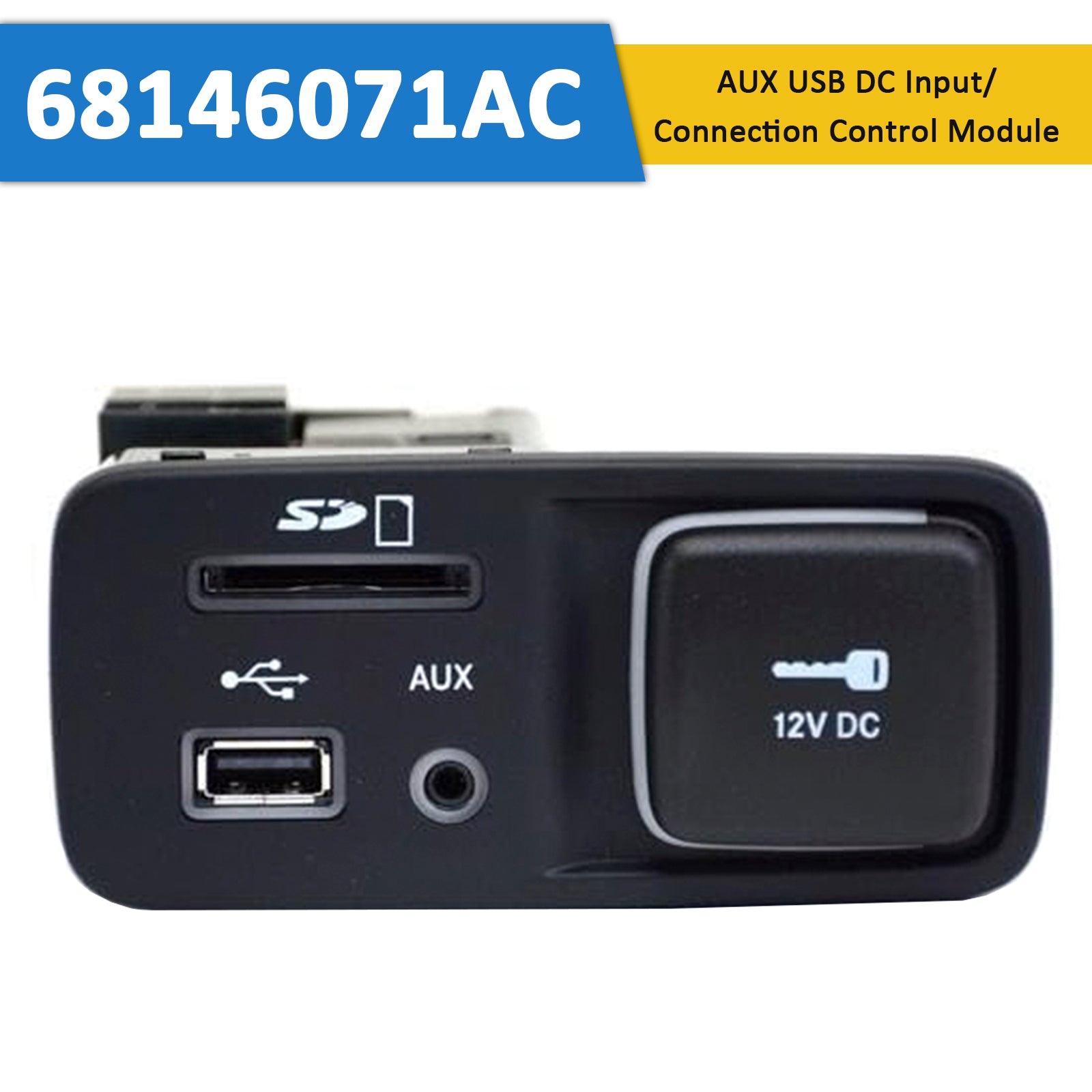 Module de commande d'entrée/connexion AUX USB CC Jeep Cherokee 2014-2018 68146071AC
