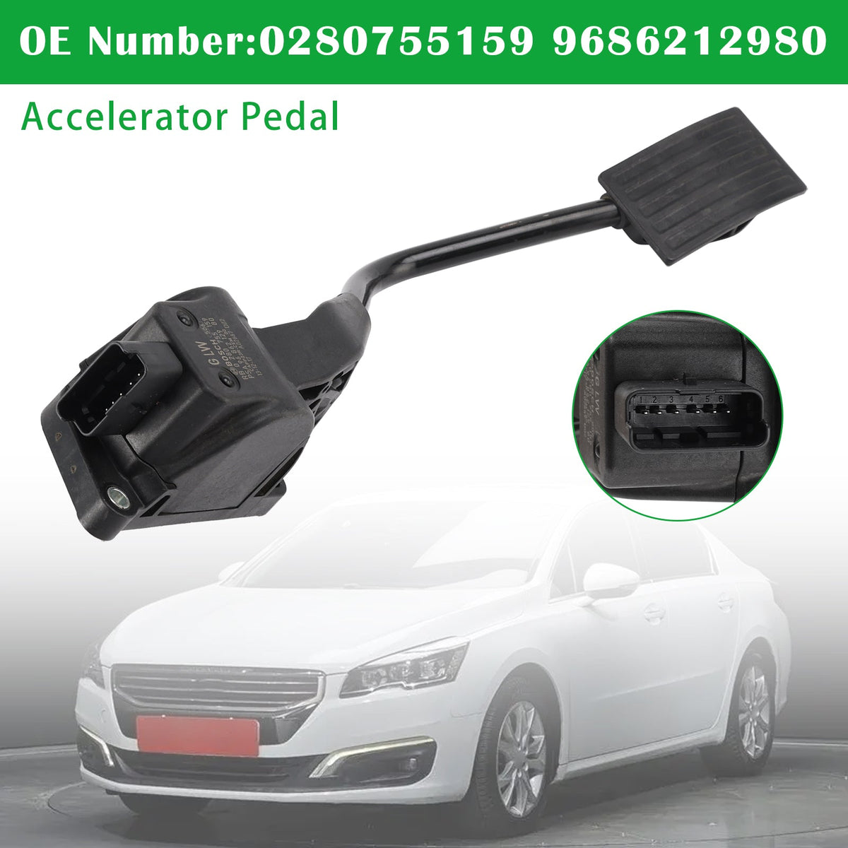 Pédale d'accélérateur 9686212980 pour Citroën C5 III 08-18 Peugeot 508 10-18 1.6
