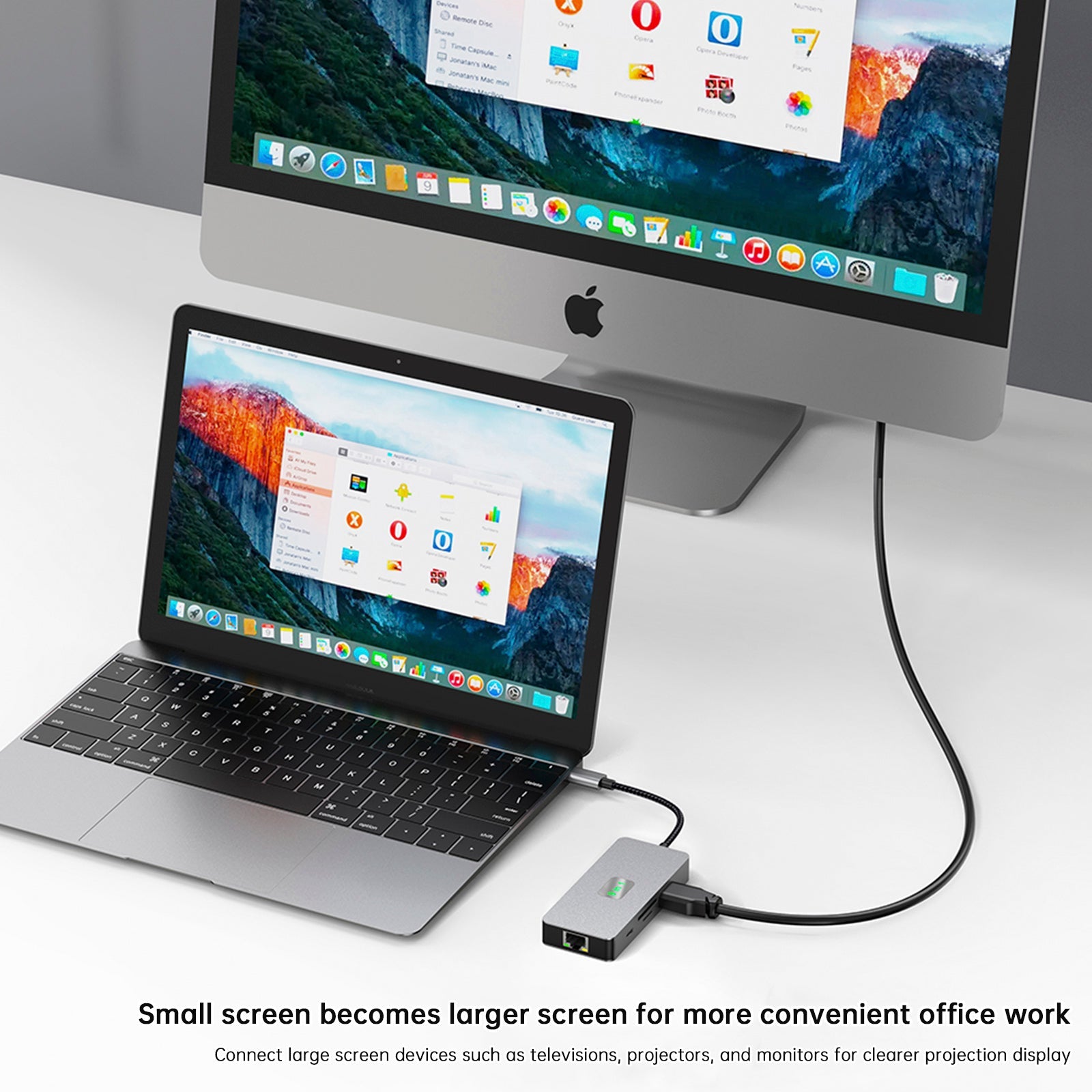 Adaptateur 9 en 1 TYPE-C vers RJ45 (Gigabit) + USB 3.0*3 + HDMI + USB-C Data + PD100W + SD/TF iPad Pro