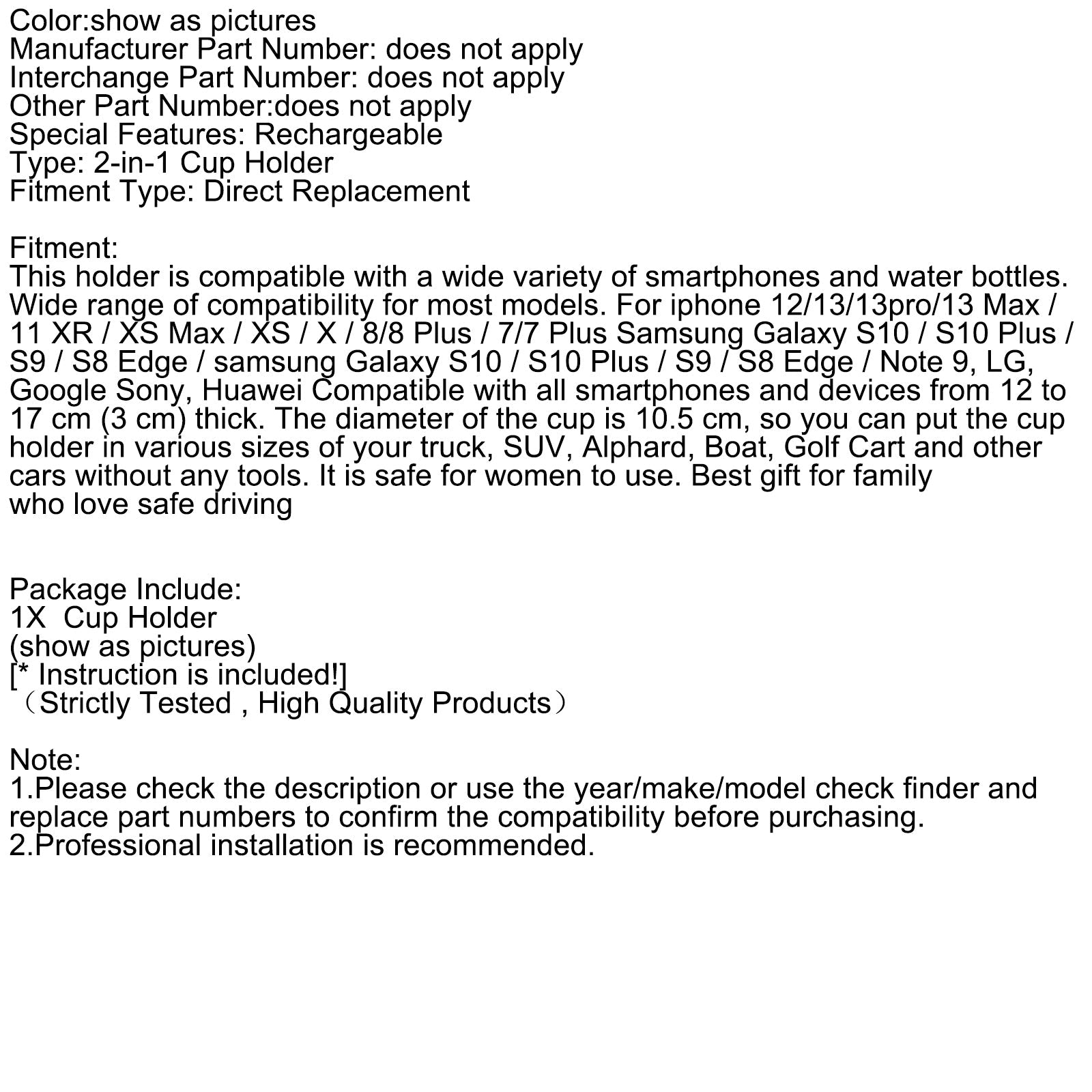 Ondersteuning voor smartphone, bekerhouder, voor smartphones, auto's, 2 op 1 kopje houders