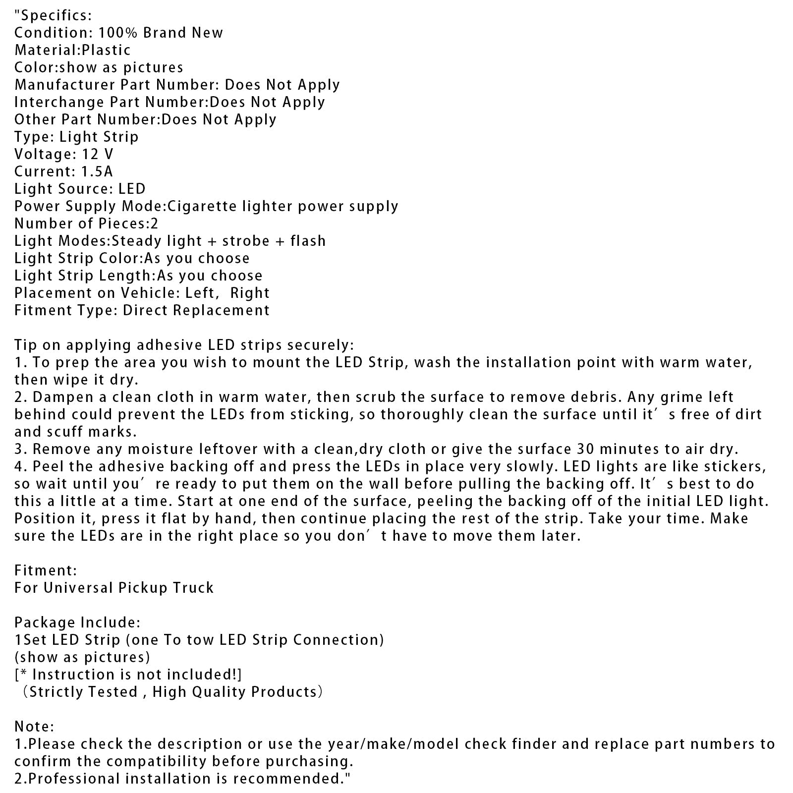 Tiras de luz LED bicolor para escalones laterales de camioneta