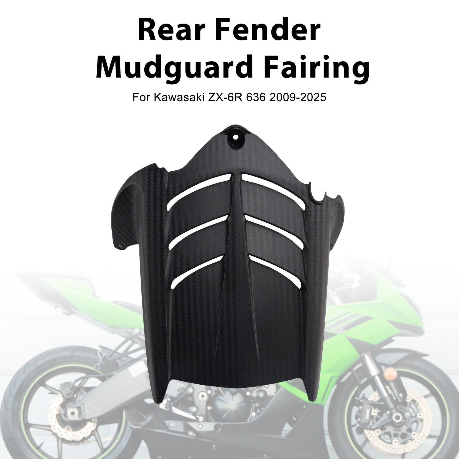 Carénage de garde-boue arrière pour Kawasaki ZX-6R 636 2009-2025