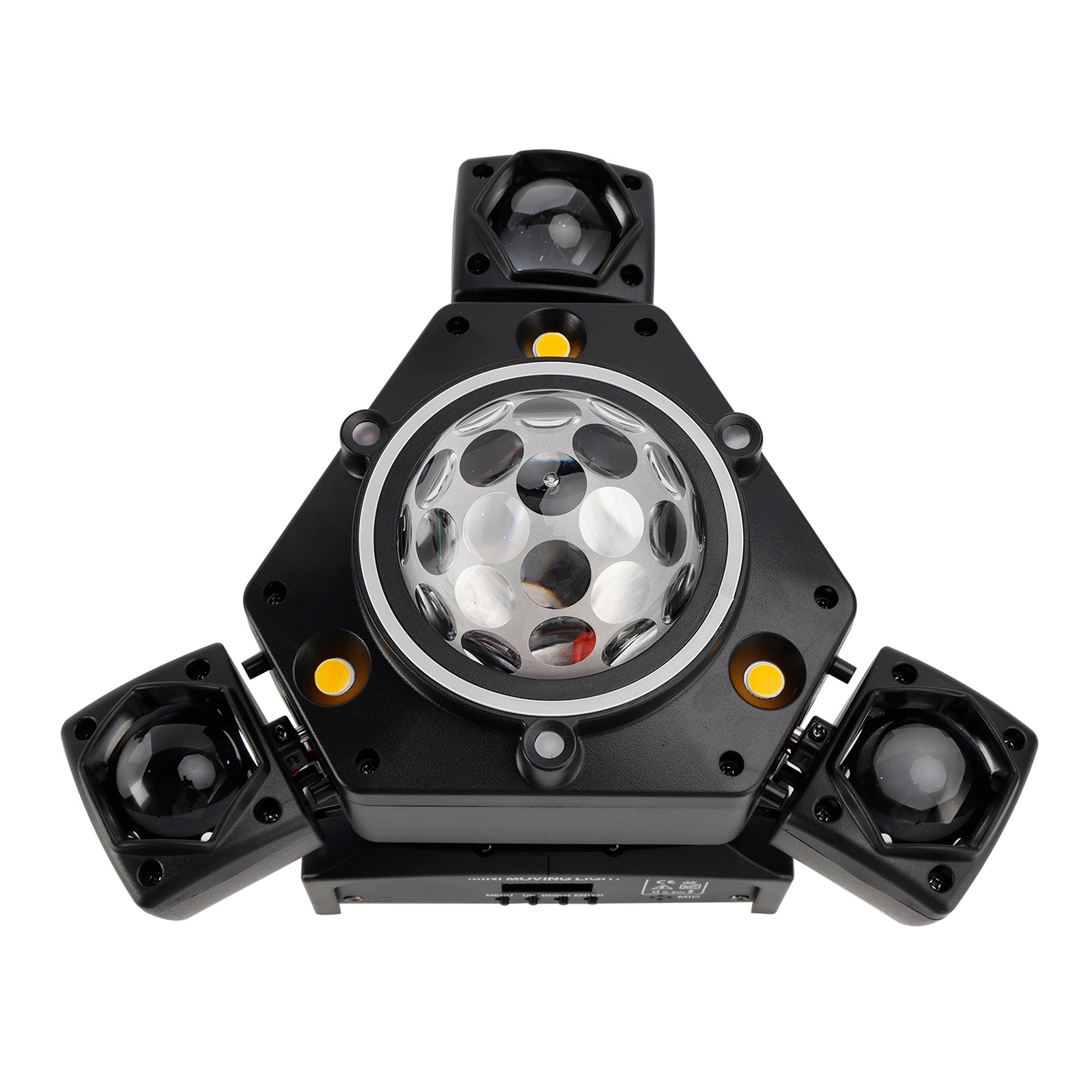 Projektor sceniczny LED z trzema ruchomymi głowicami i wiązką lasera do klubu nocnego