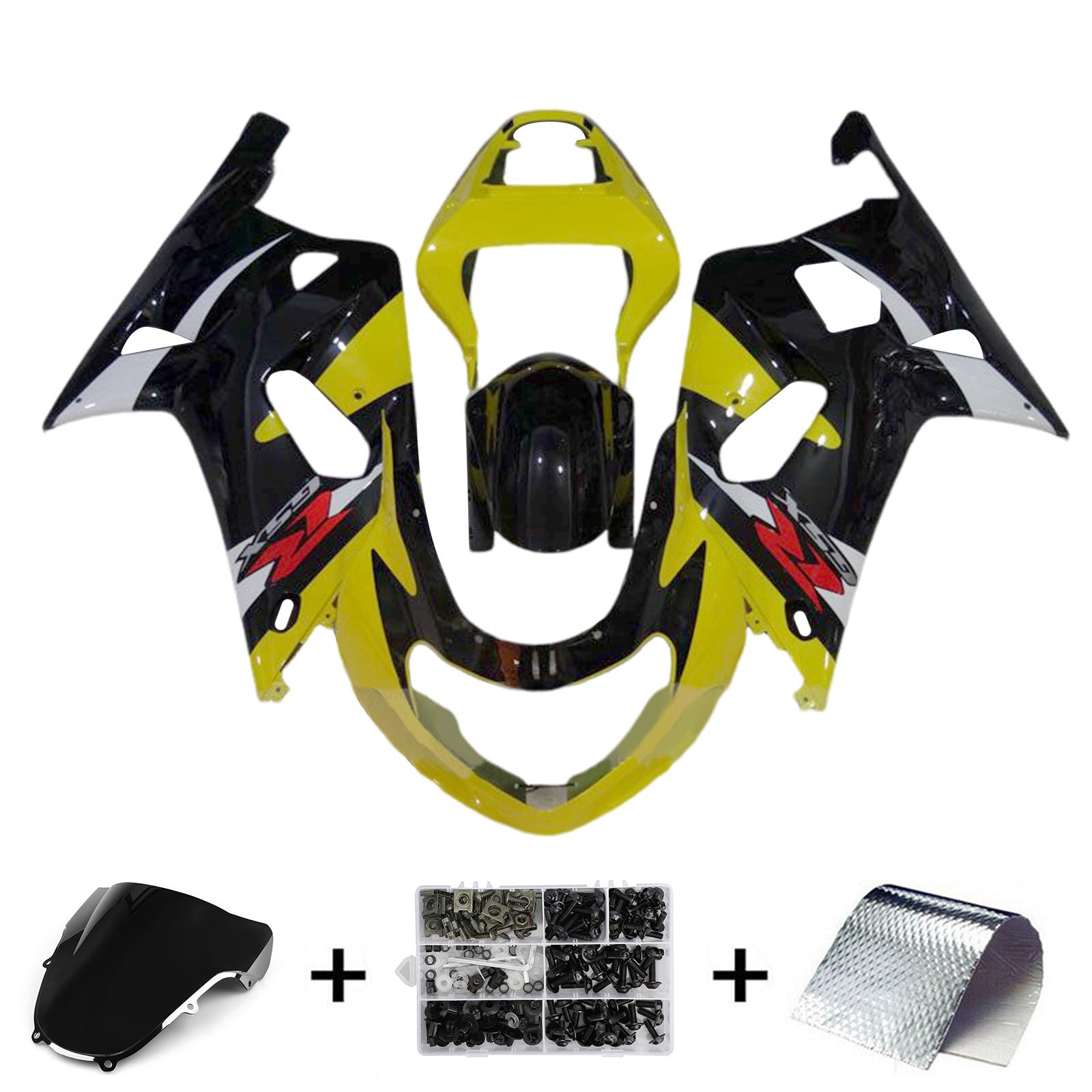 Amotopart Suzuki GSXR1000 2000-2002 K1 K2 Kit carenatura carrozzeria in plastica ABS