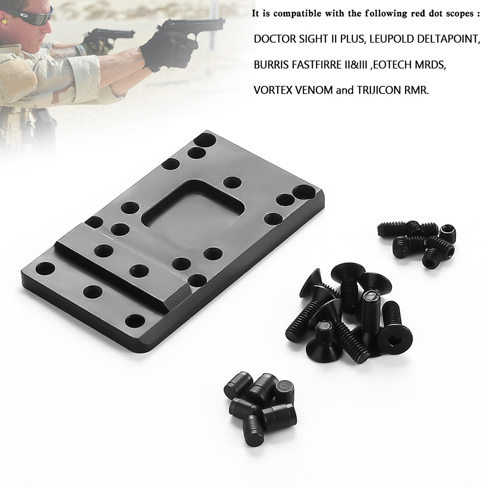 Tactics Red Dot Sight Base Clip Mount Plate Joint pour Glock RMR/VENOM/MROS