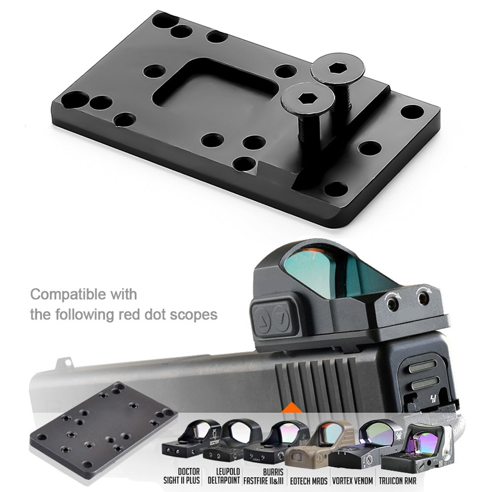 Tactics Red Dot Sight Base Clip Mount Plate Joint pour Glock RMR/VENOM/MROS