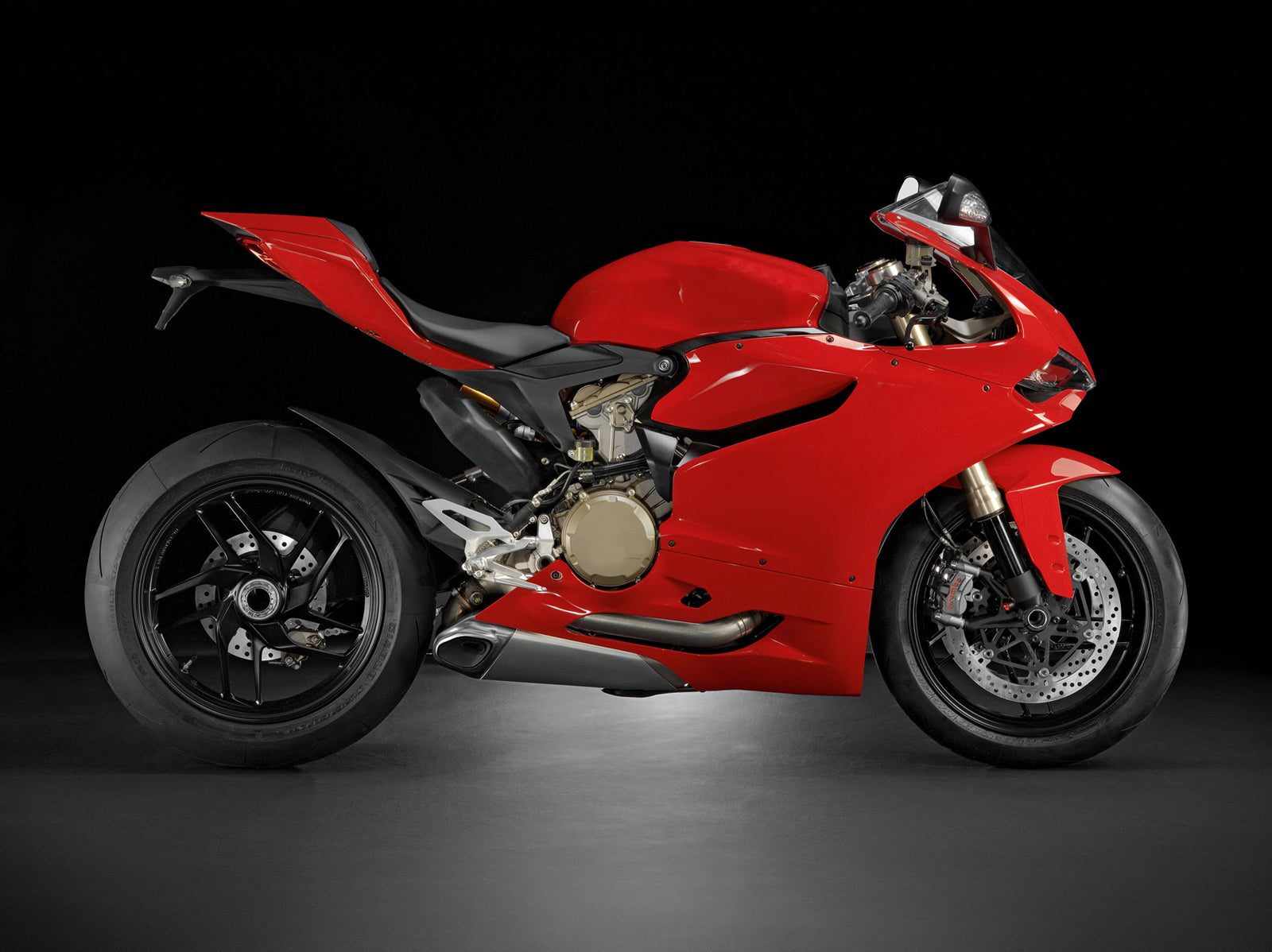 Kit de carénage en plastique moulé par injection rouge et blanc pour Ducati 1199/899 2012-2014