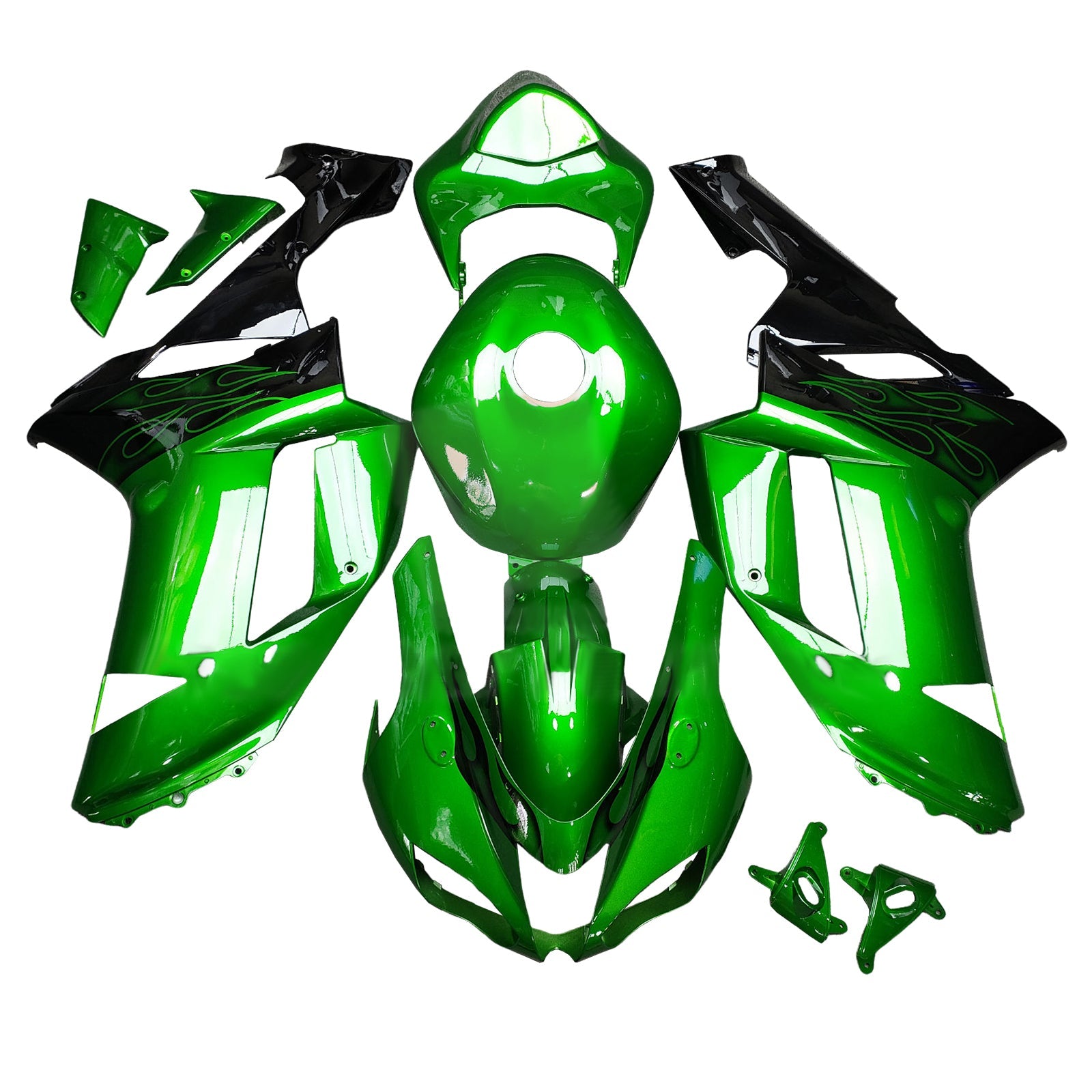 Kit de carénage par injection, carrosserie en plastique ABS pour Kawasaki ZX6R 636 2007-2008