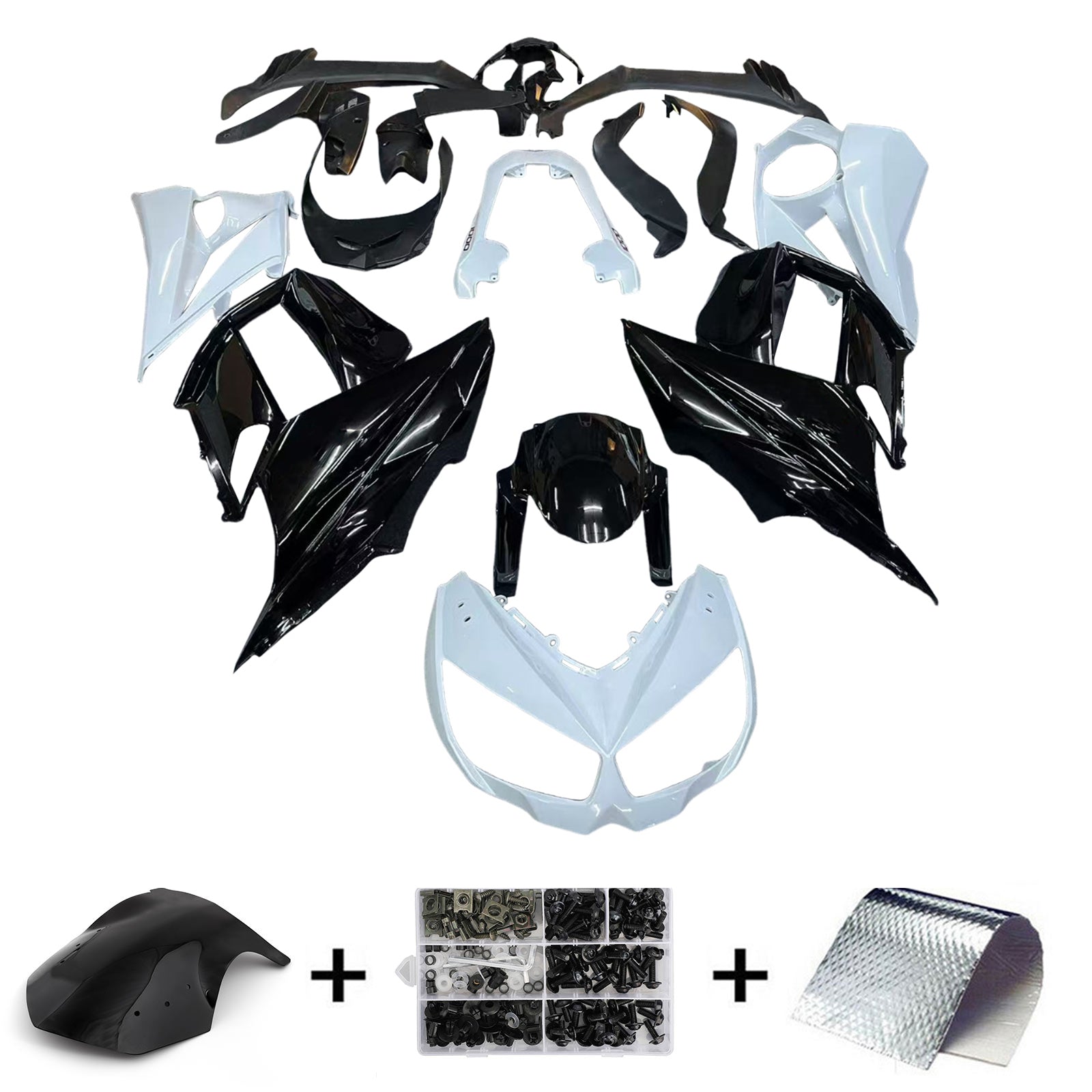 Kit de carénage en plastique ABS injecté compatible avec Kawasaki Z1000SX 2010-2015