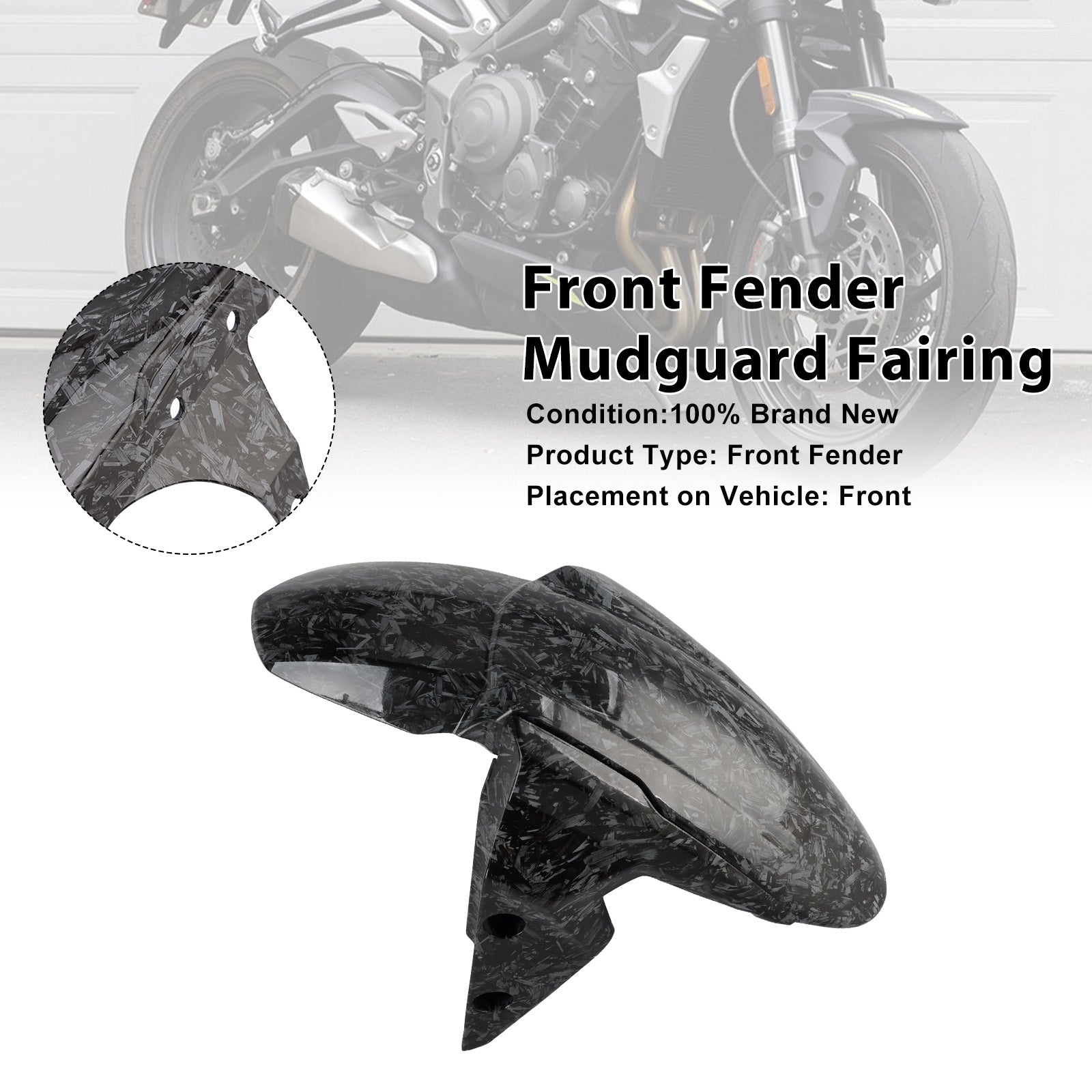 Garde-boue avant et carénage pour Street Triple 765 R RS (2020-2025)