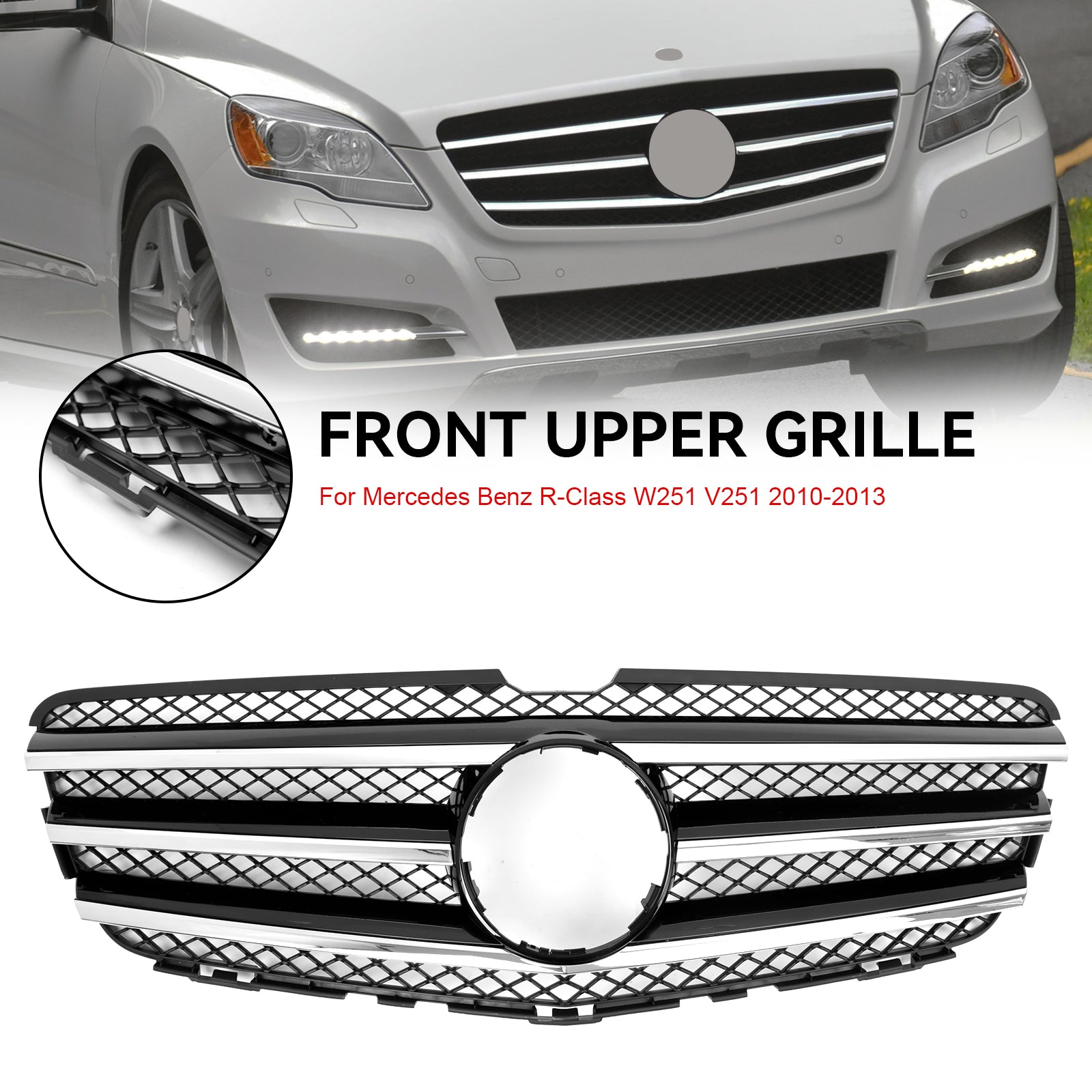 Front Bumper Grill Grille A2518801583 Pour Mercedes-Benz R Class W251 2010-2013