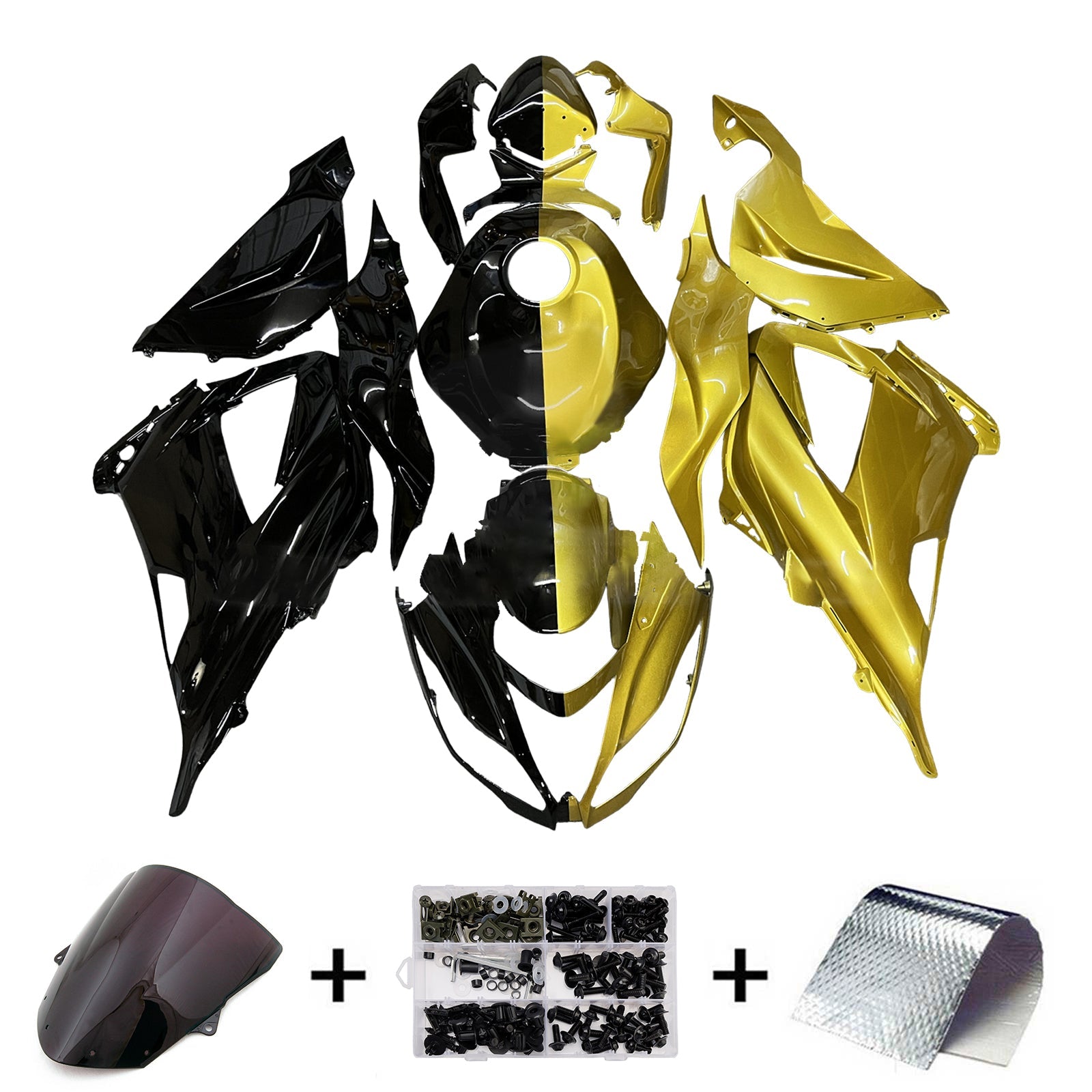 Kit de carénage par injection, carrosserie en plastique ABS pour Kawasaki ZX6R 636 2013-2018