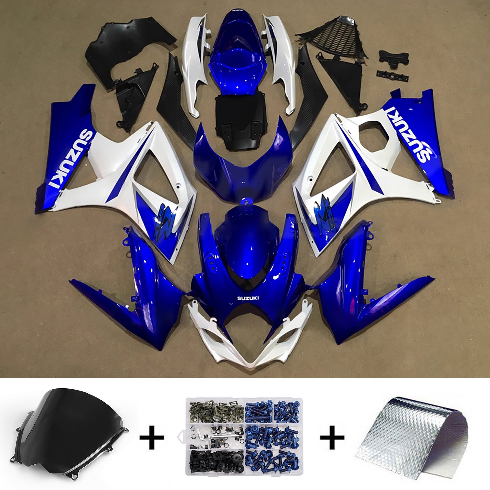 Kit de carénage injecté en plastique ABS pour Suzuki GSXR1000 2007-2008 K7