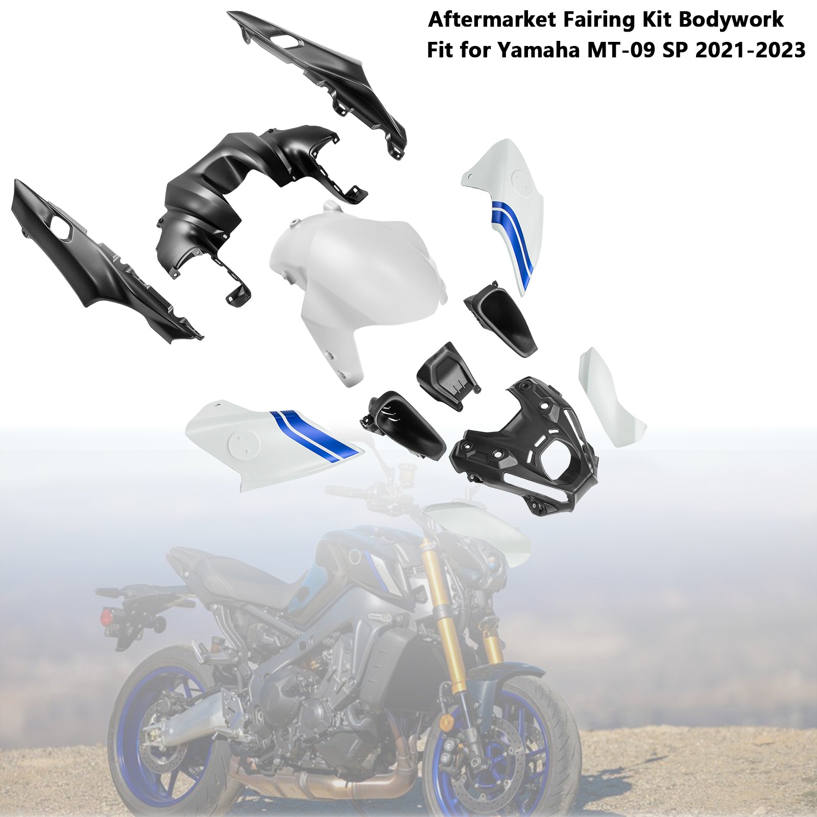 Kit de carénage de carrosserie ABS injection pour Yamaha MT-09 / MT-09 SP 2021-2023 08#