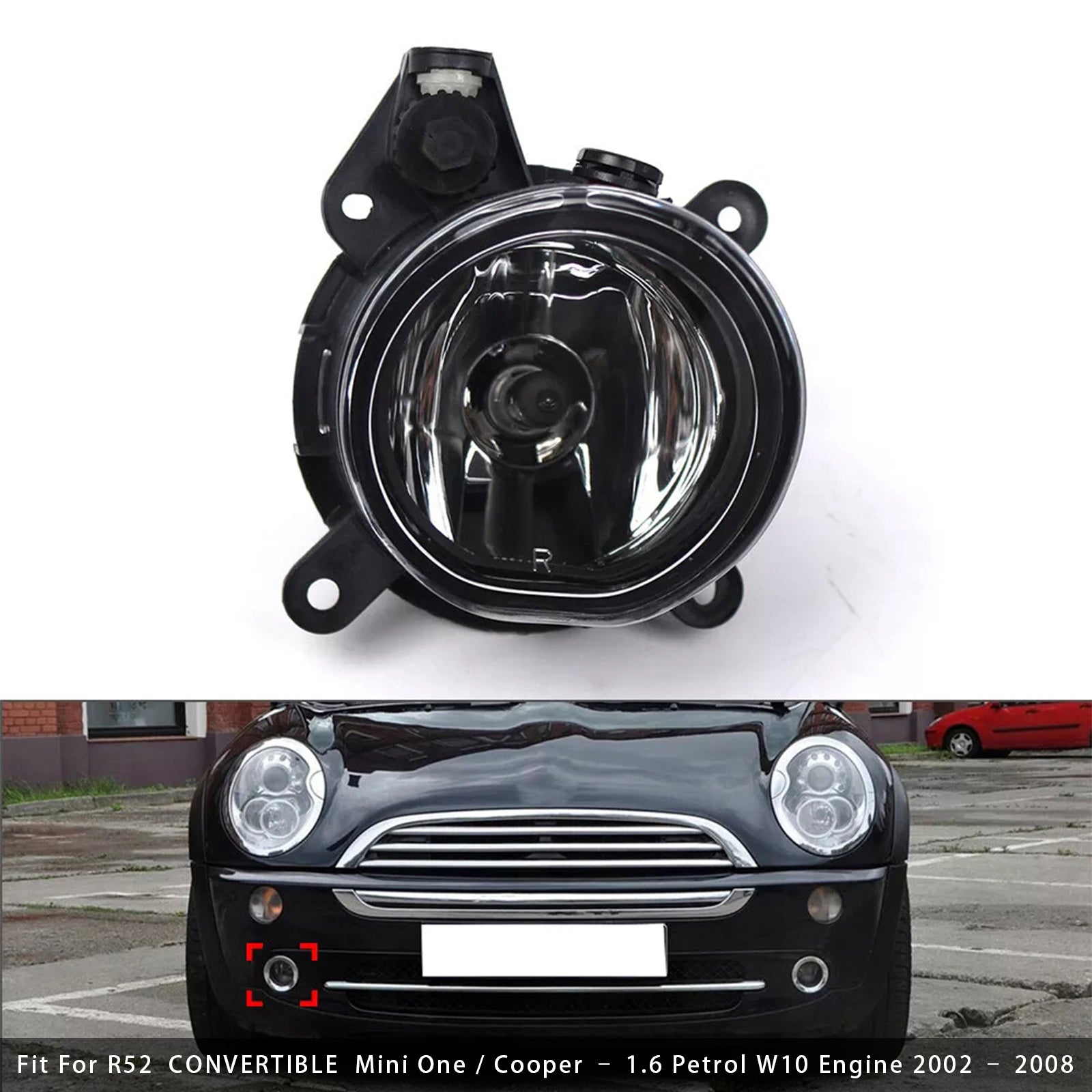 Feu antibrouillard avant droit pour Mini Cooper One R50 R52 R53 63176925050