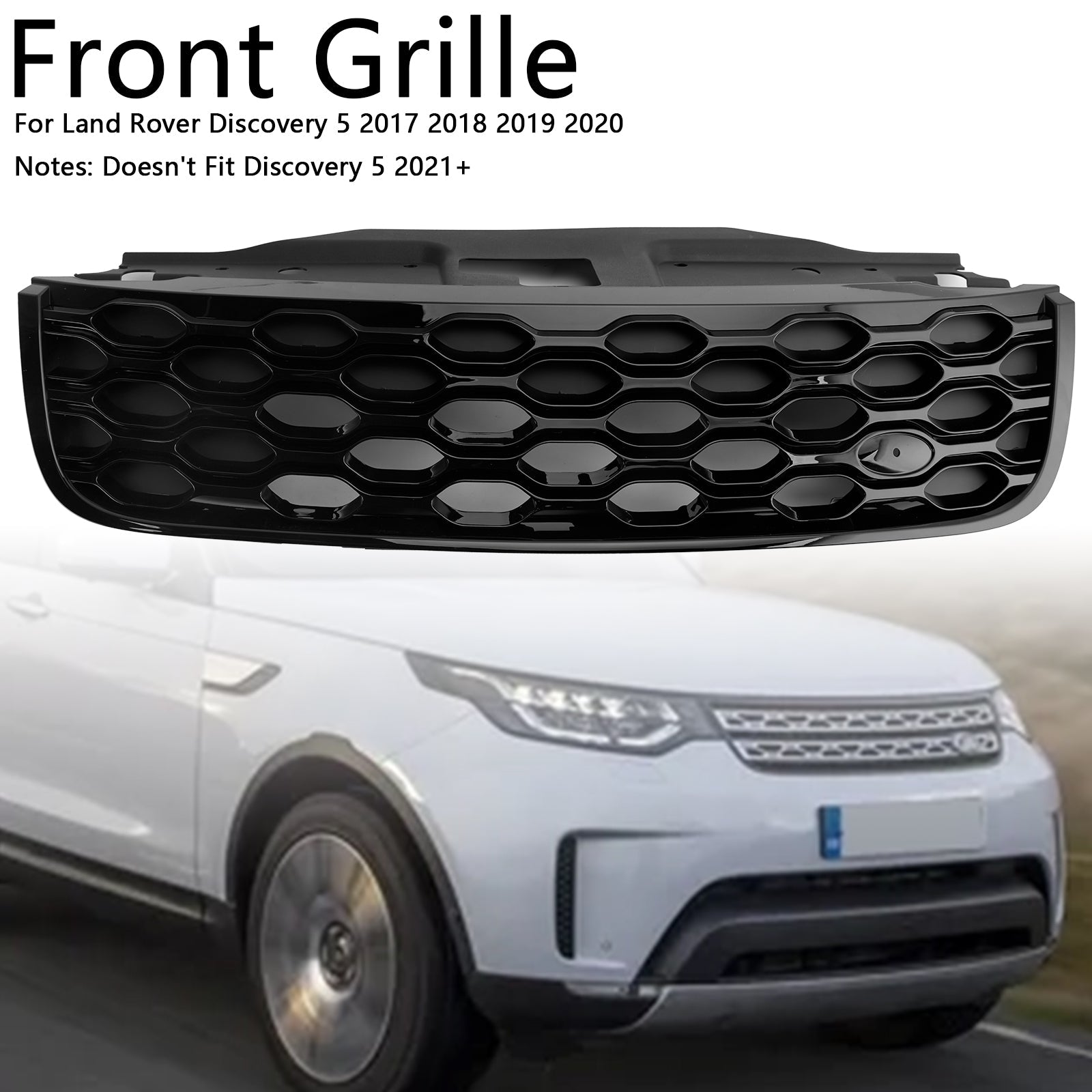 Grid del paraurti anteriore nero per Land Rover Discovery 5 L462 2017-2020
