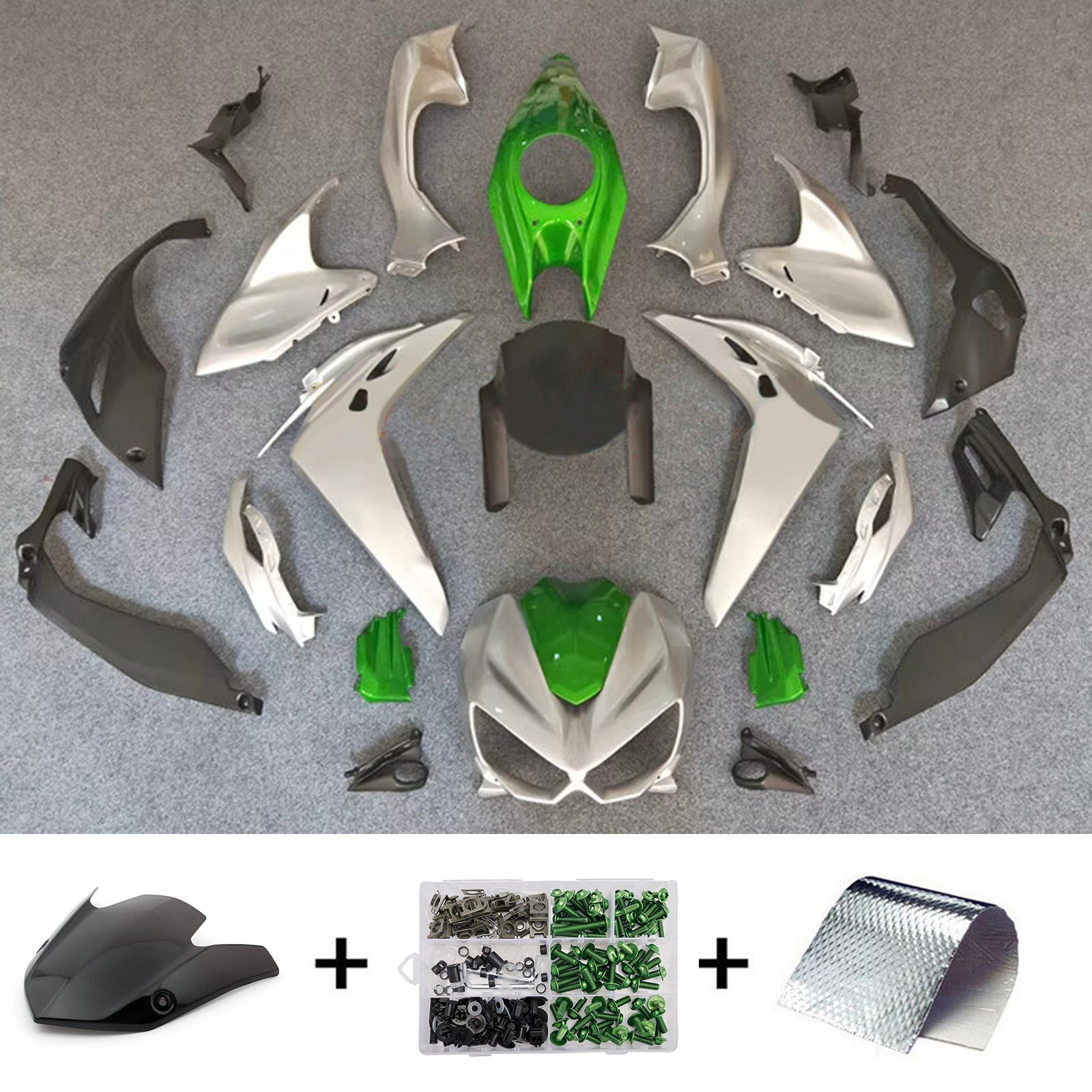 Kit de carénage injecté en plastique ABS compatible avec Kawasaki Z1000 2014-2017