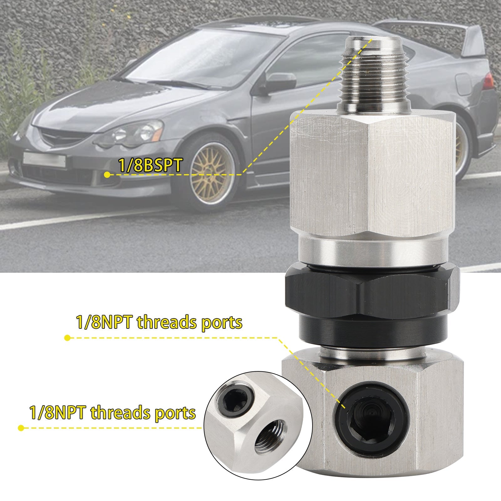 Adaptateur pour 2 capteurs de pression d'huile Honda Acura RSX série K K20 K24 (2002-2006)