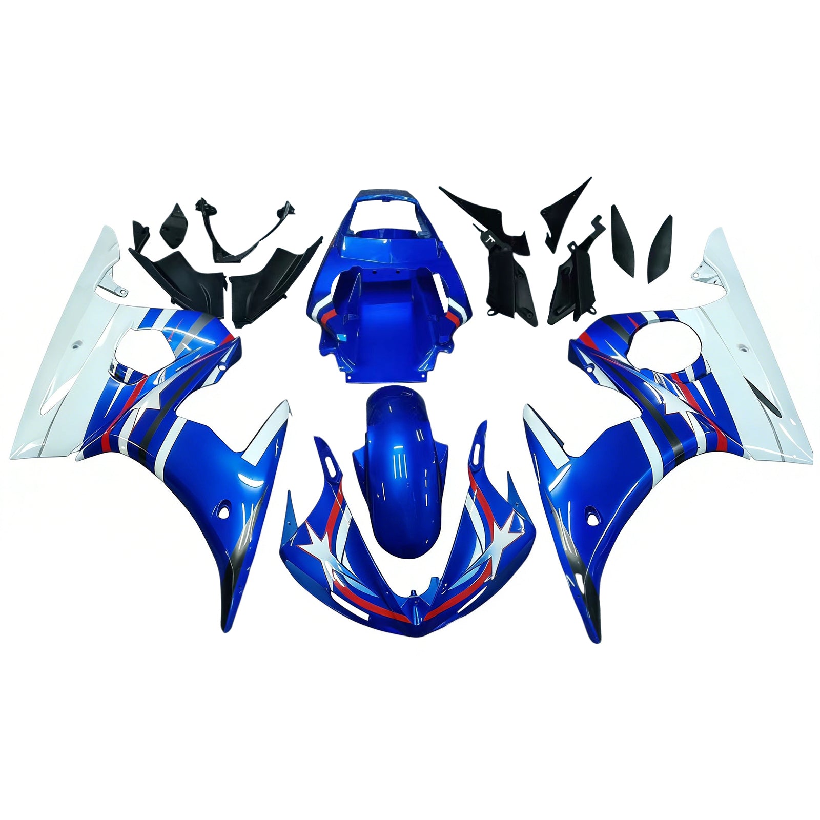 Kit de carénage par injection, carrosserie en plastique ABS, compatible avec Yamaha YZF 600 R6 2005