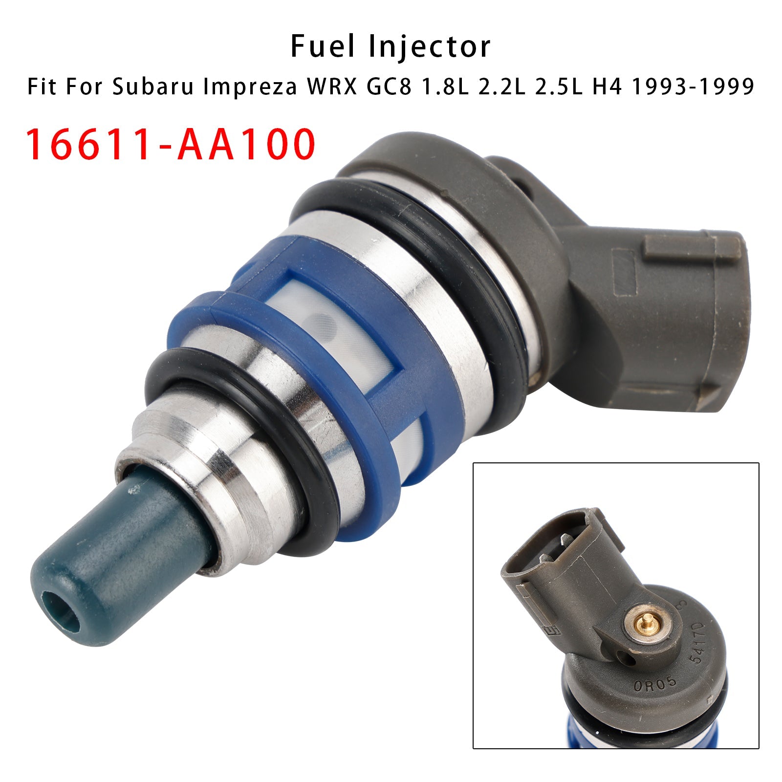 Iniettore di carburante, 1 pezzo, per Subaru Impreza WRX GC8 (1993-1999), codice articolo 16611-AA100