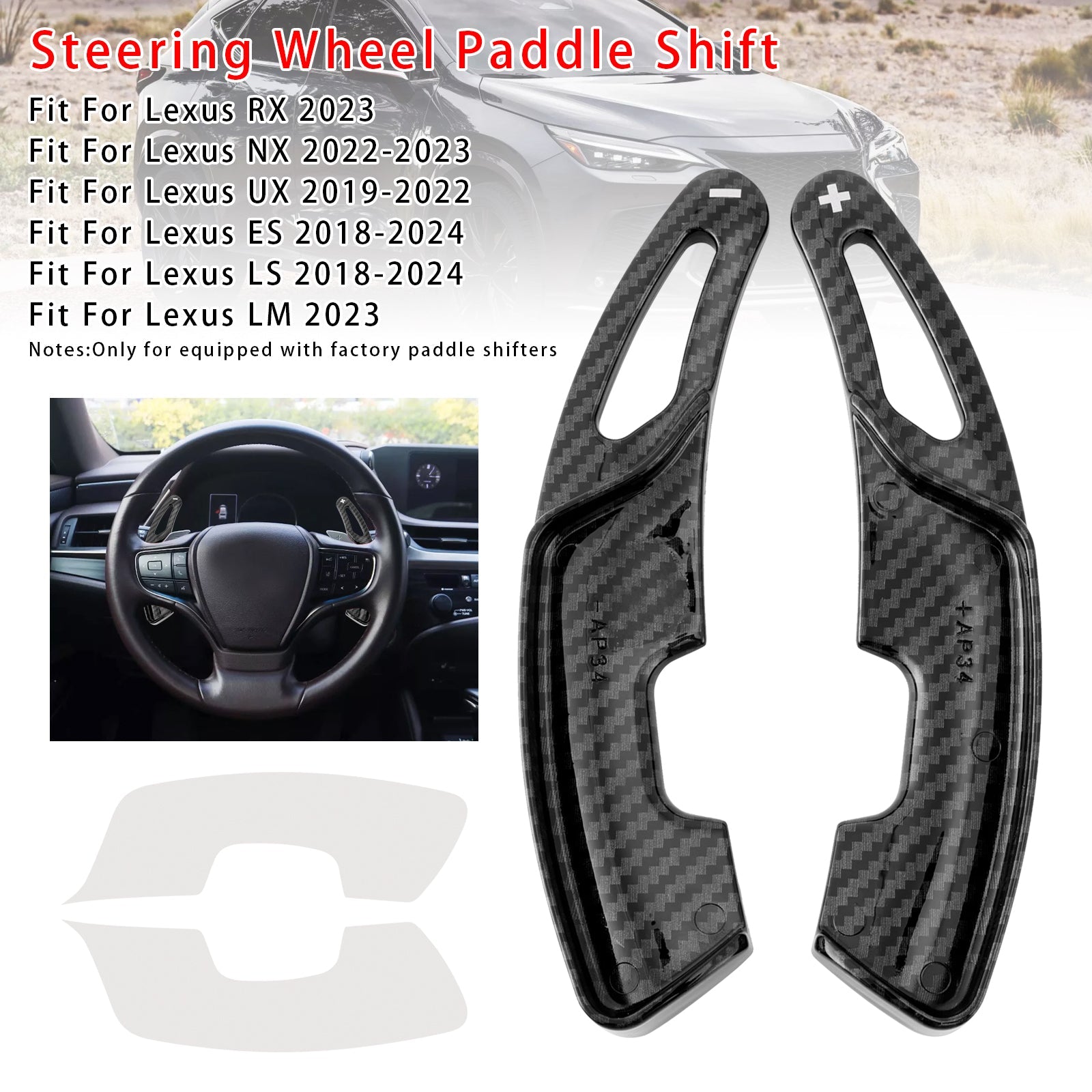 Uitbreiding van snelheidsverandering pallets aan het wiel voor Lexus RX NX