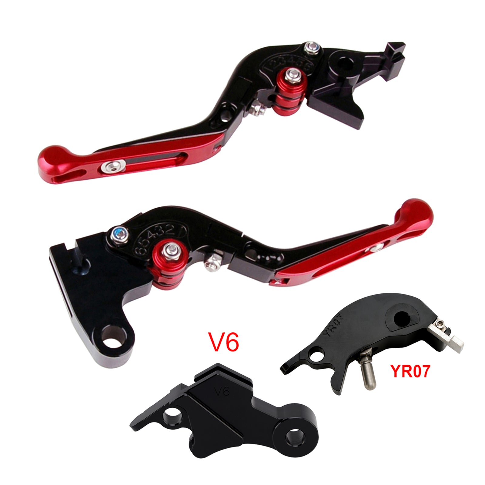 Levier de frein et d'embrayage réglable compatible avec YAMAHA XSR900 XSR900GP MT-09 MT-09SP 24-25