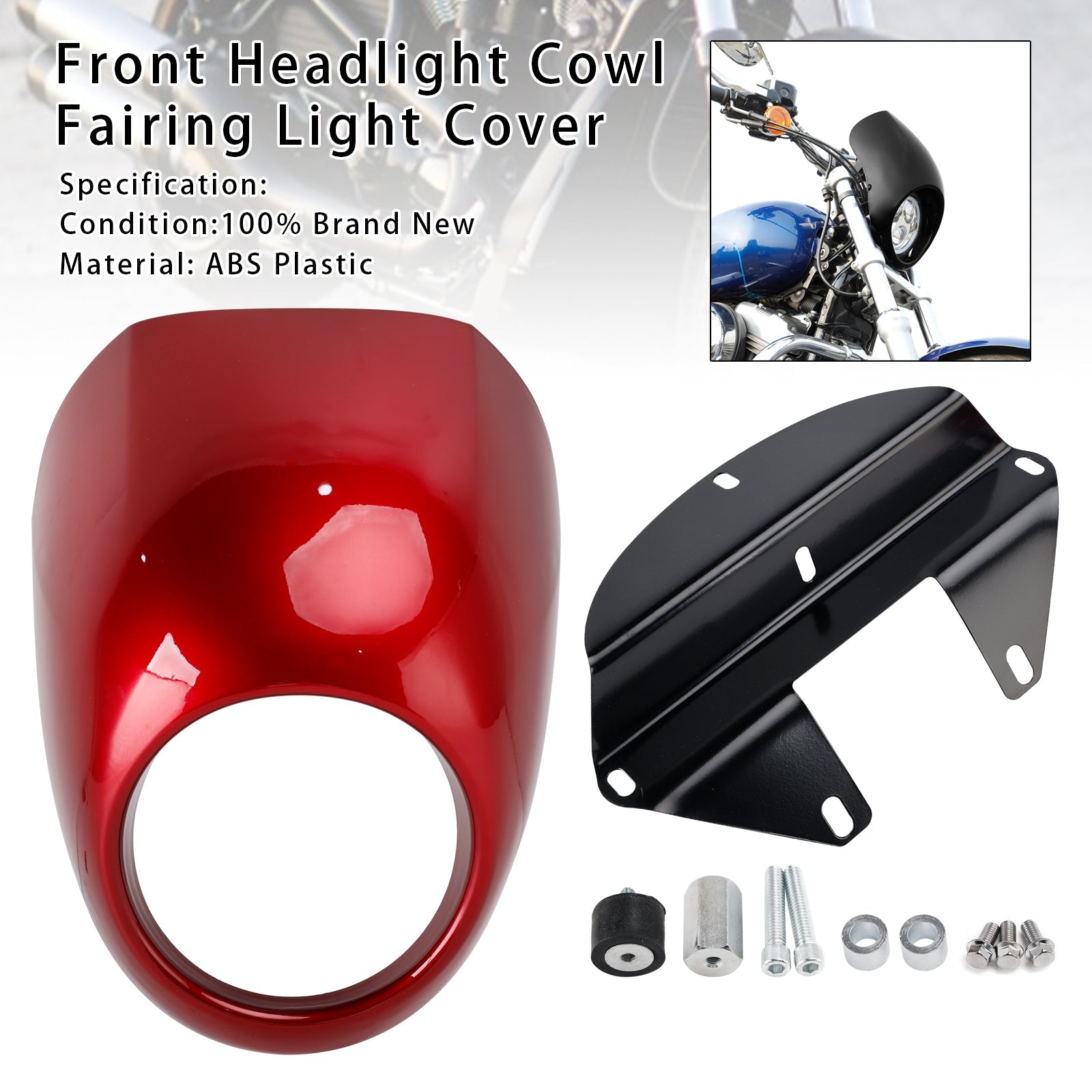 Cache de phare pour Sportster Dyna XL 883 1200 FX (à partir de 1973)
