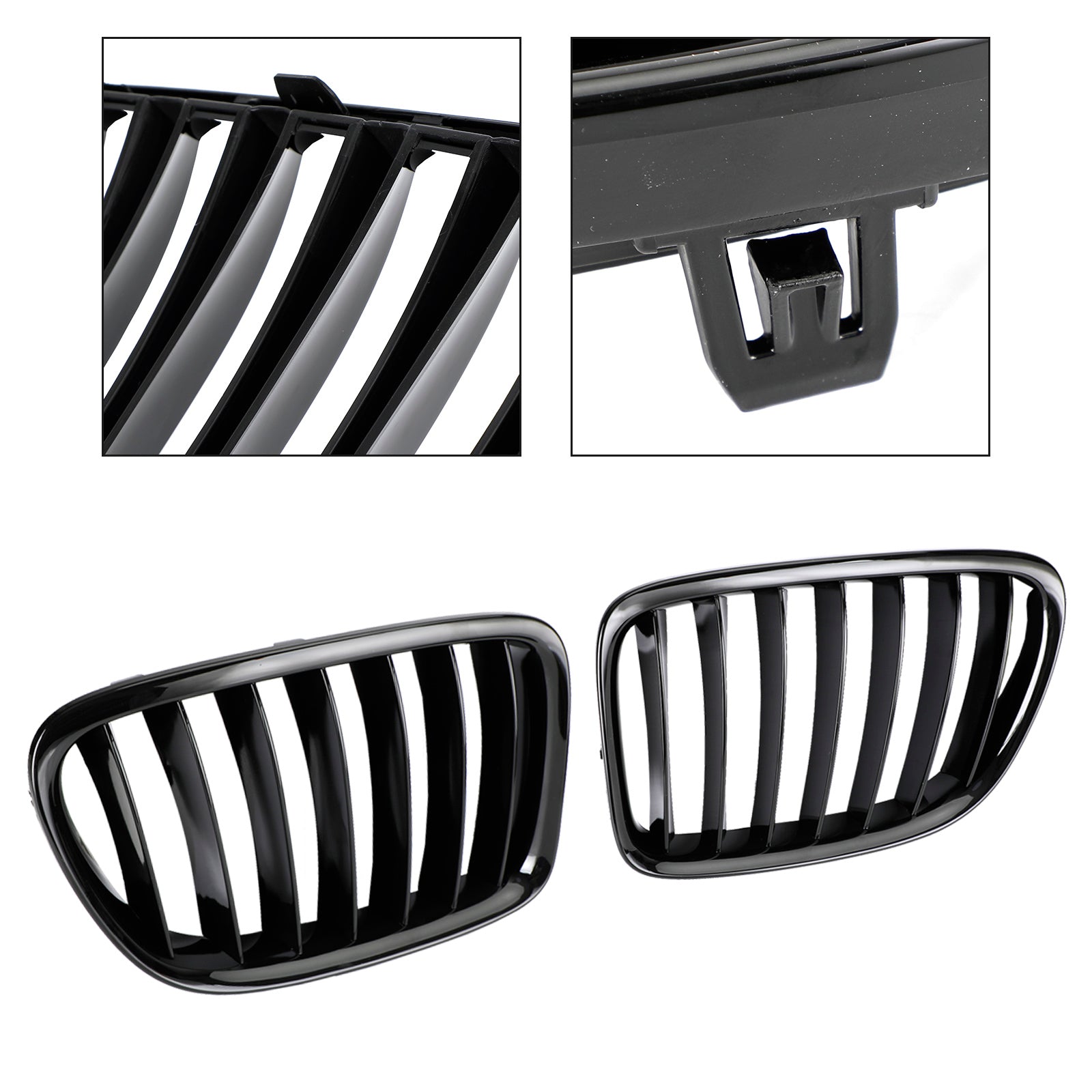 Gloss Black Front Hood Kidney Grill Grille pour BMW X1 E84 2009-2014 SUV