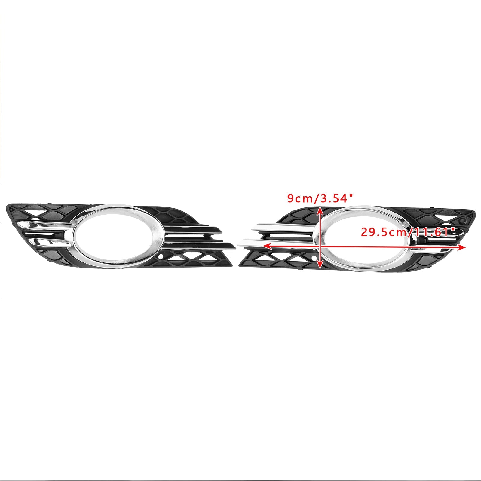 Ensemble de garnitures chromées pour grille de phare antibrouillard avant pour Mercedes-Benz CLASSE E W211 07-09