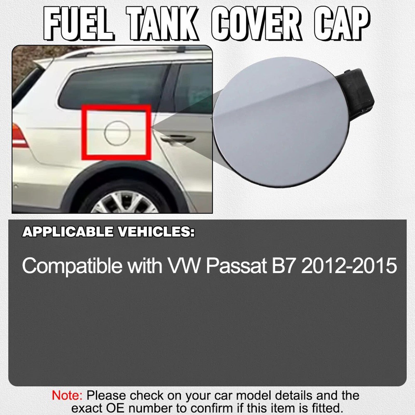 Pokrov posode za gorivo 3AD809857 za VW Passat B7 2012-2015