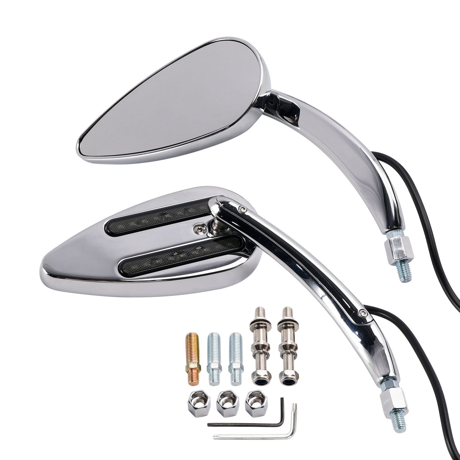 Personalizirani LED Chrome Miroms za Electra Street Road Glide 1990-2021