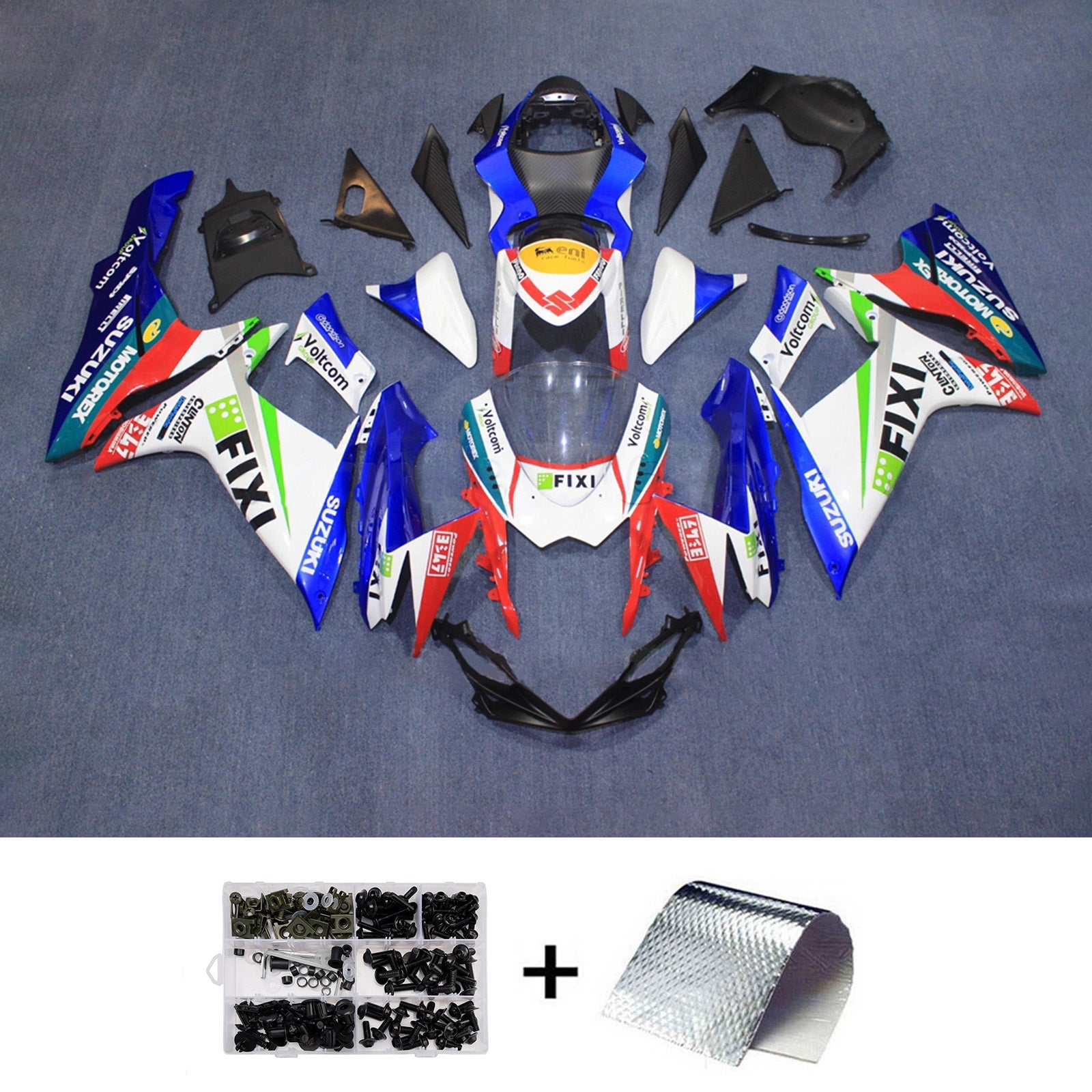 Kit de carénage injecté en plastique ABS pour Suzuki GSXR 600/750 2011-2026 K11