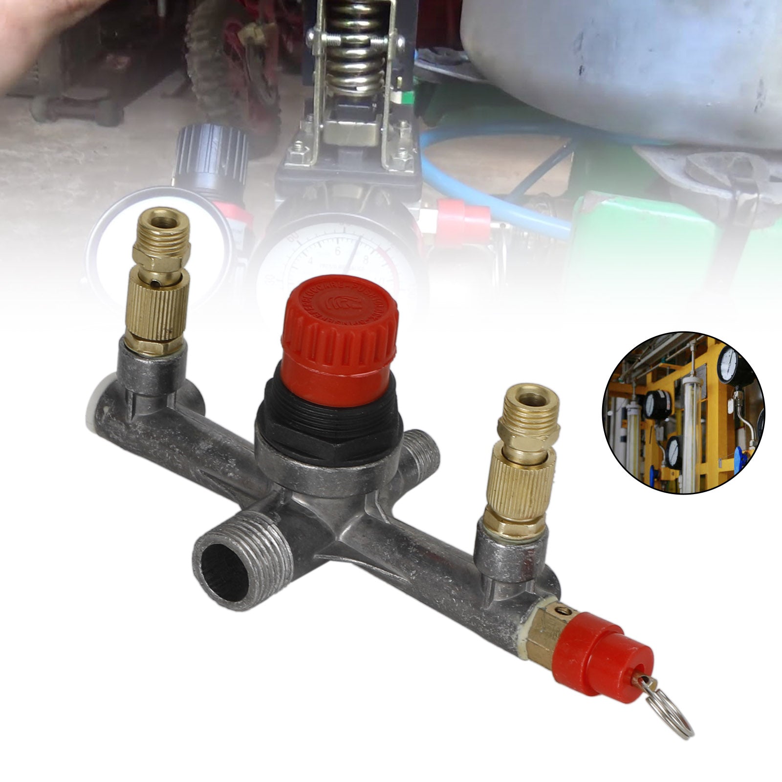 Compressore d'aria Controllo pressione pressostato Valvola collettore Regolatore Regolazione manometro Part