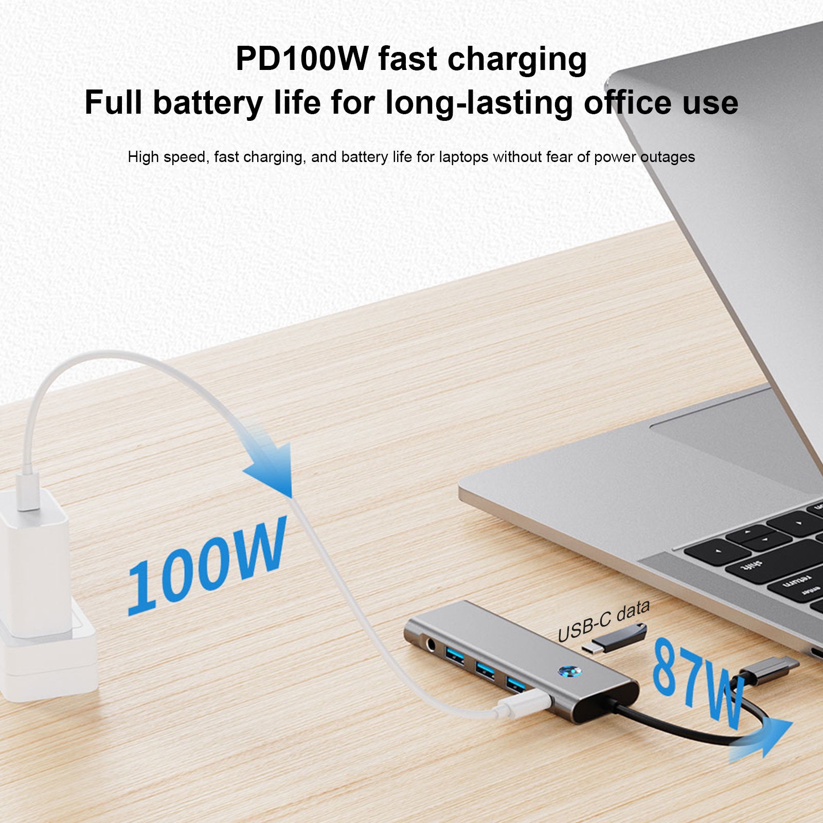 9 w 1 TYPE-C + USB3.0 USB2.0 Adapter koncentratora interfejsu danych audio HDMI SD/TF PD100W