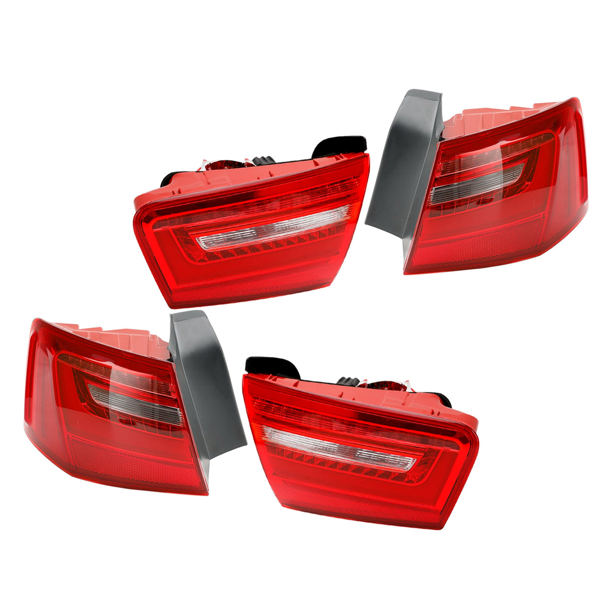 Voiture 4pcs gauche et à l'extérieur LED feux arrière feux de frein Audi A6 2012 - 2015