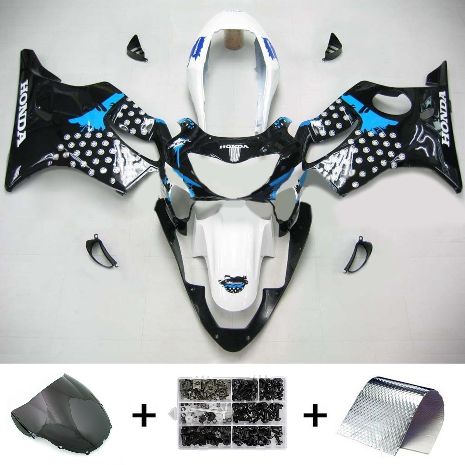 1999-2000 Honda CBR600F4 Kit carenatura iniezione carrozzeria in plastica ABS