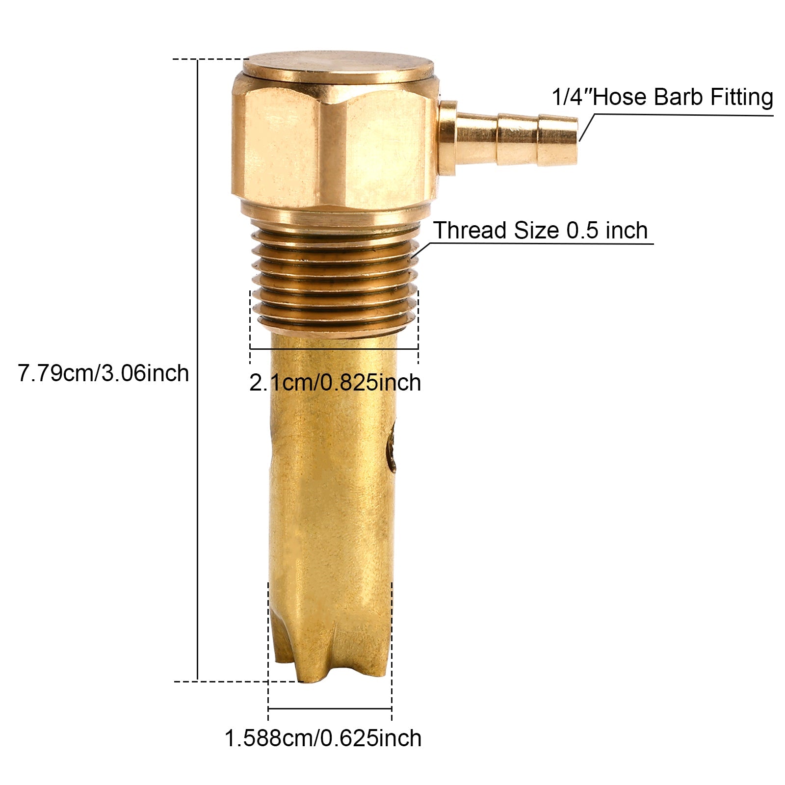 Tubo di 0,25""diametro interno, doppia scanalatura, gruppo di sfiato del serbatoio del carburante FTA-V-50-02 per Peterbilt