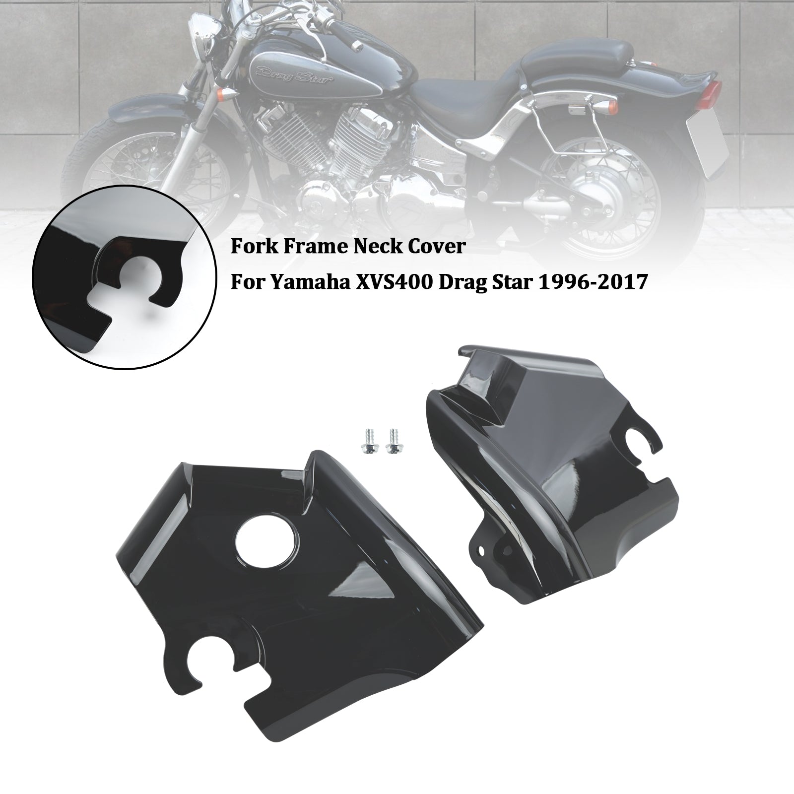 Copri collo telaio forcella Yamaha XVS400 Drag Star 1996-2017