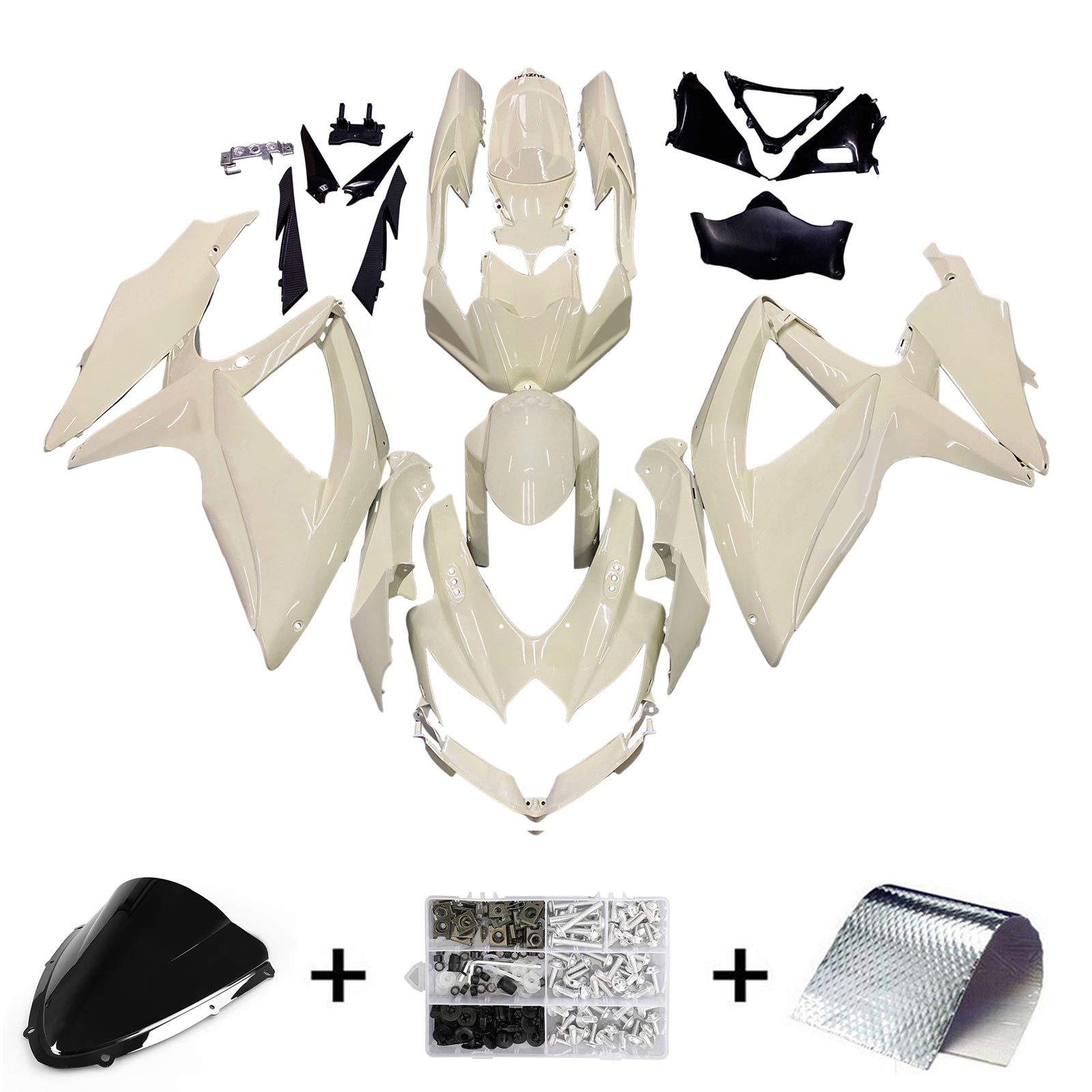 Injection carénage kit carrosserie plastique ABS pour Suzuki GSXR 600/750 2008-2010 K8